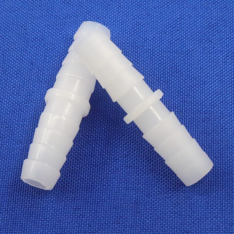 BCOMFY 5pcs 3-14mm Food Grade Barbed PE Connectors Aquarium Fish Tank Air Pump Hose Joint Soft Water Pipe Equal Coupling Connector(14mm PE,200pcs)