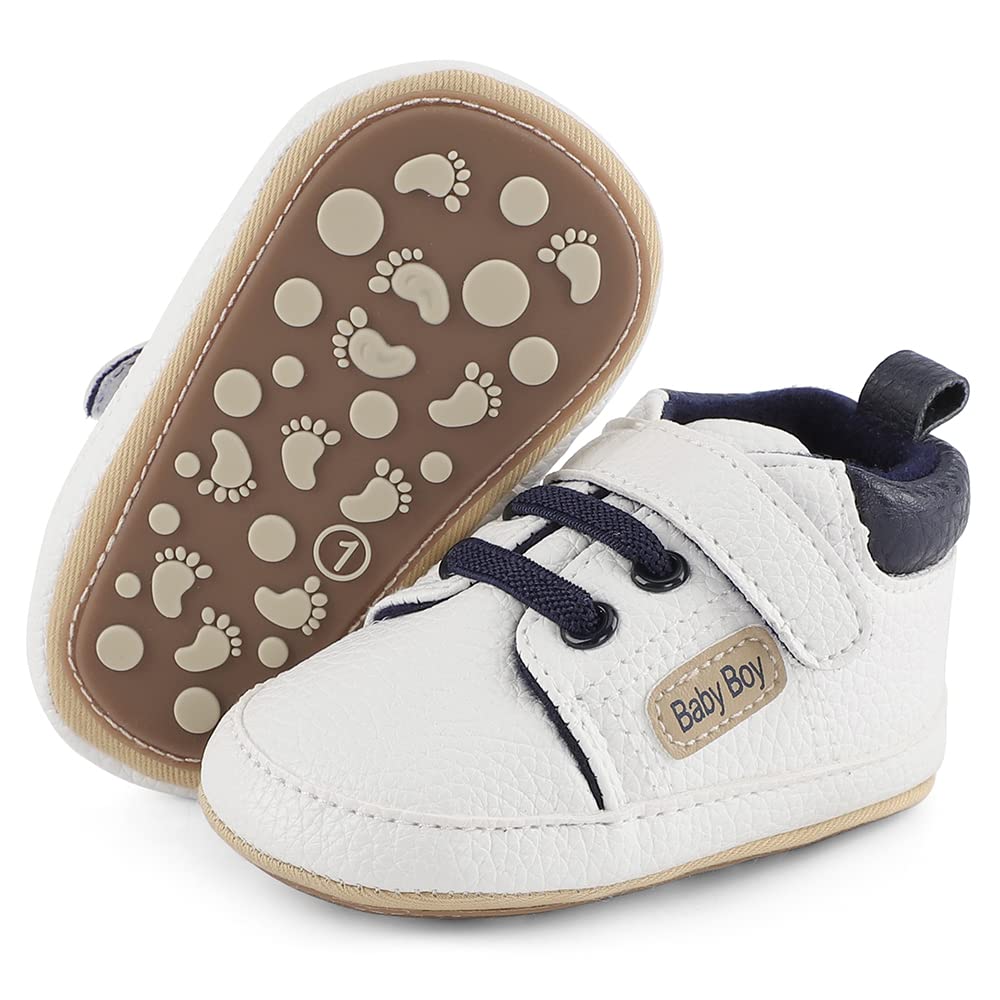 MASOCIO Scarpe Neonato Scarpine Primi Passi Bimbo con Suole Morbide Antiscivolo