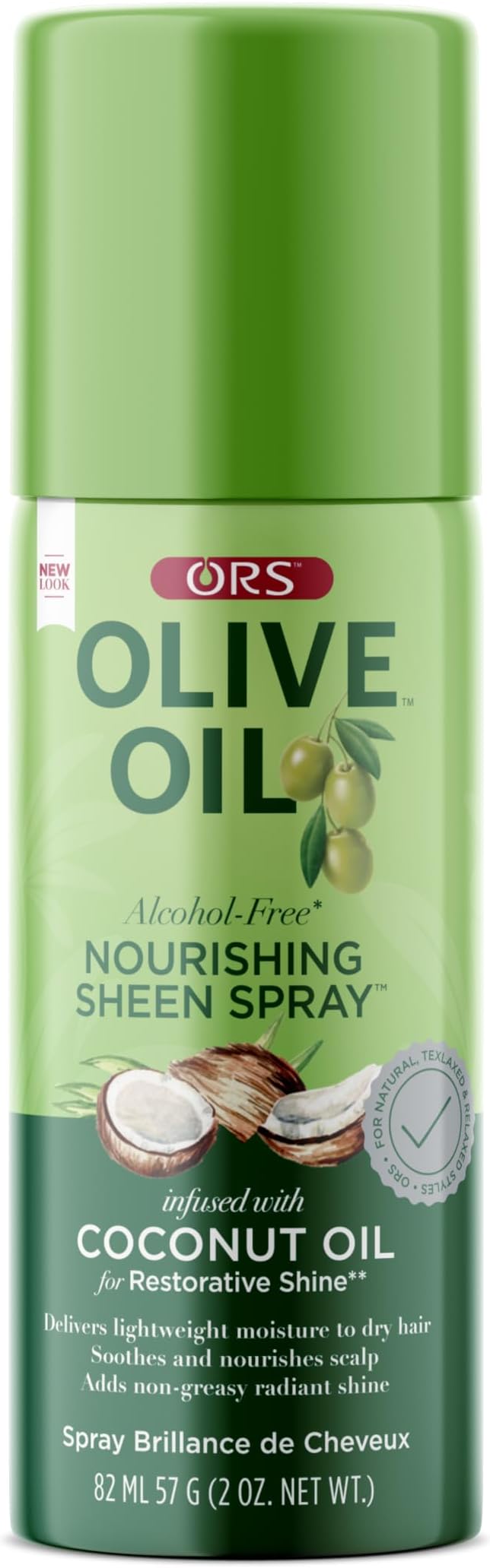 ORS Olive Oil Nourishing Sheen Spray Infused with Coconut for Restorative Shine