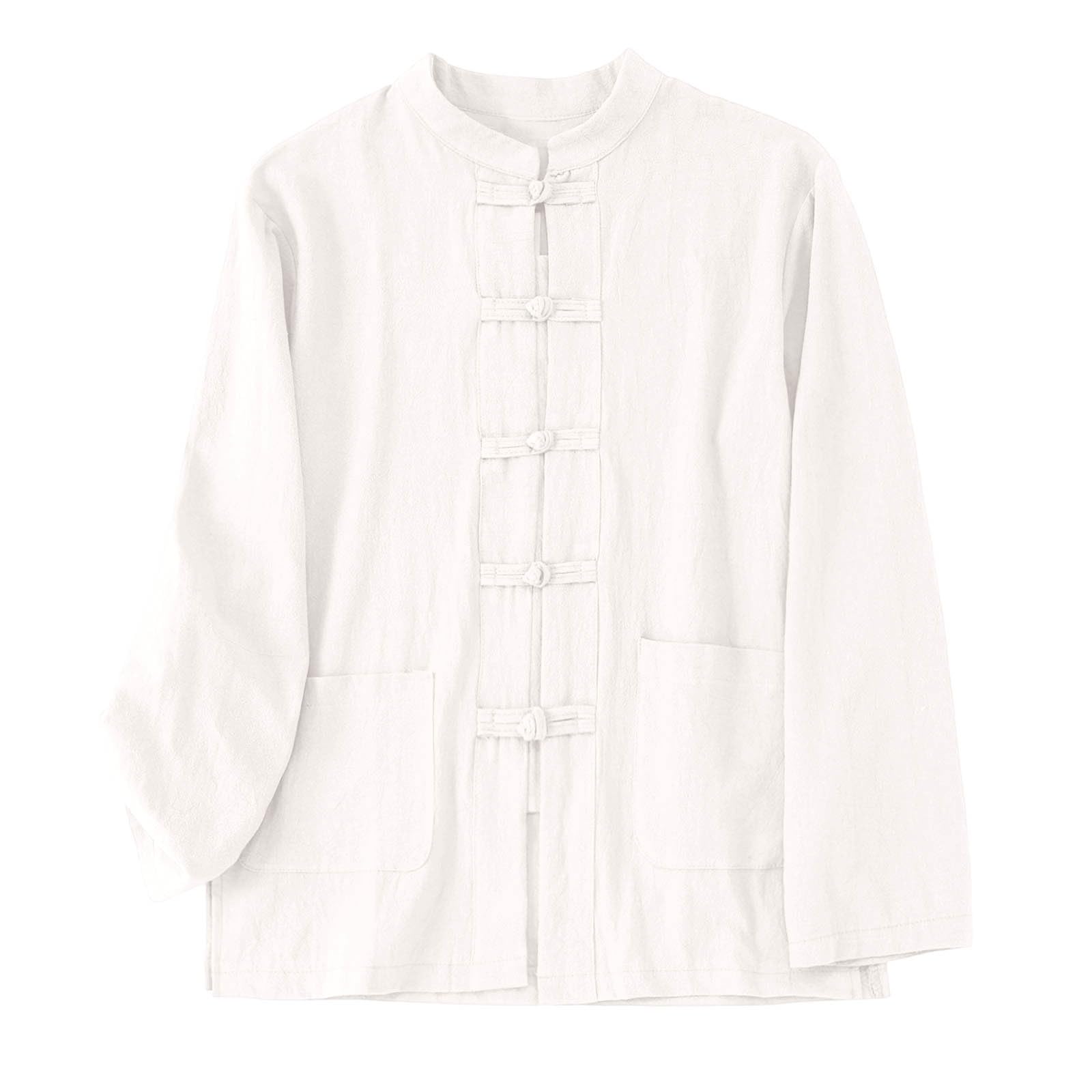 Chemise En Lin Pour Homme Tenues de Tai Chi Veste d'Arts Martiaux Chinois Uniforme Traditionnel, Vêtement d'Extérieur Pour Arts Martiaux Kung Fu, Tai Chi Wushu Pour Homme Femme Costume Tang