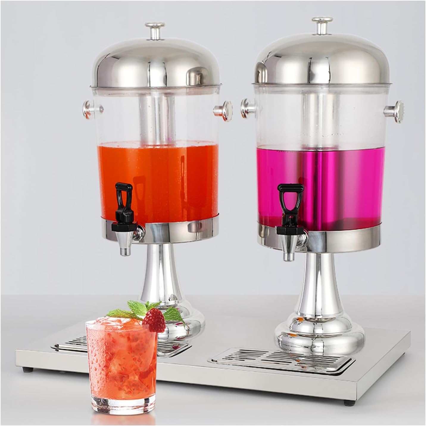 asdchZen Beverage Dispenser, Stainless Steel & Pc Drink Machine With Centre Ice Core And Drip Tray, Hot Cold Juice Dispenser Ideal For Drinks Parties Buffet Catering,One Color-16L