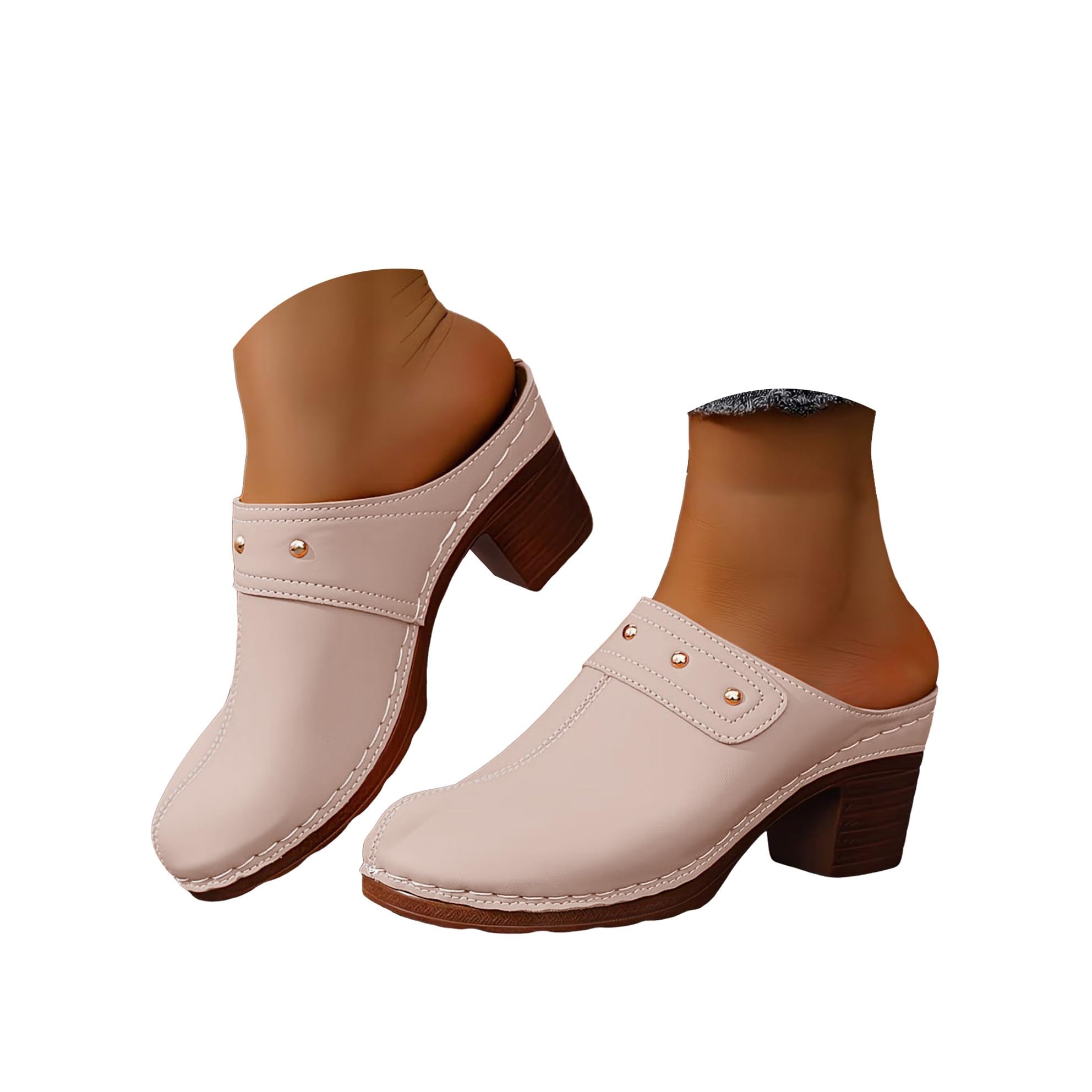 Womens Wedge Sandals 2026 Summer Fashion Closed Toe Comfortable Sandals Womens Breathable Slip On Beach Boho Block Heel Slippers — view 19