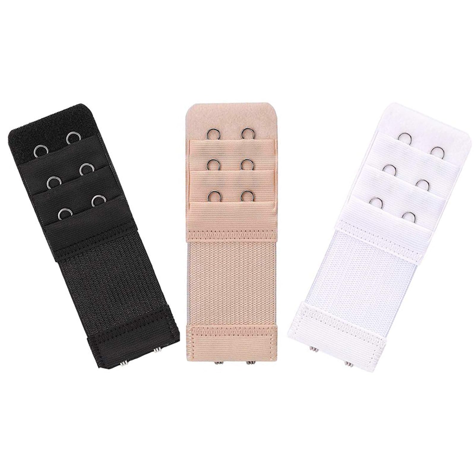 Women's Bra Extender Elastic Bra Band Hooks and Eye Strap Extensions (Multicolor)