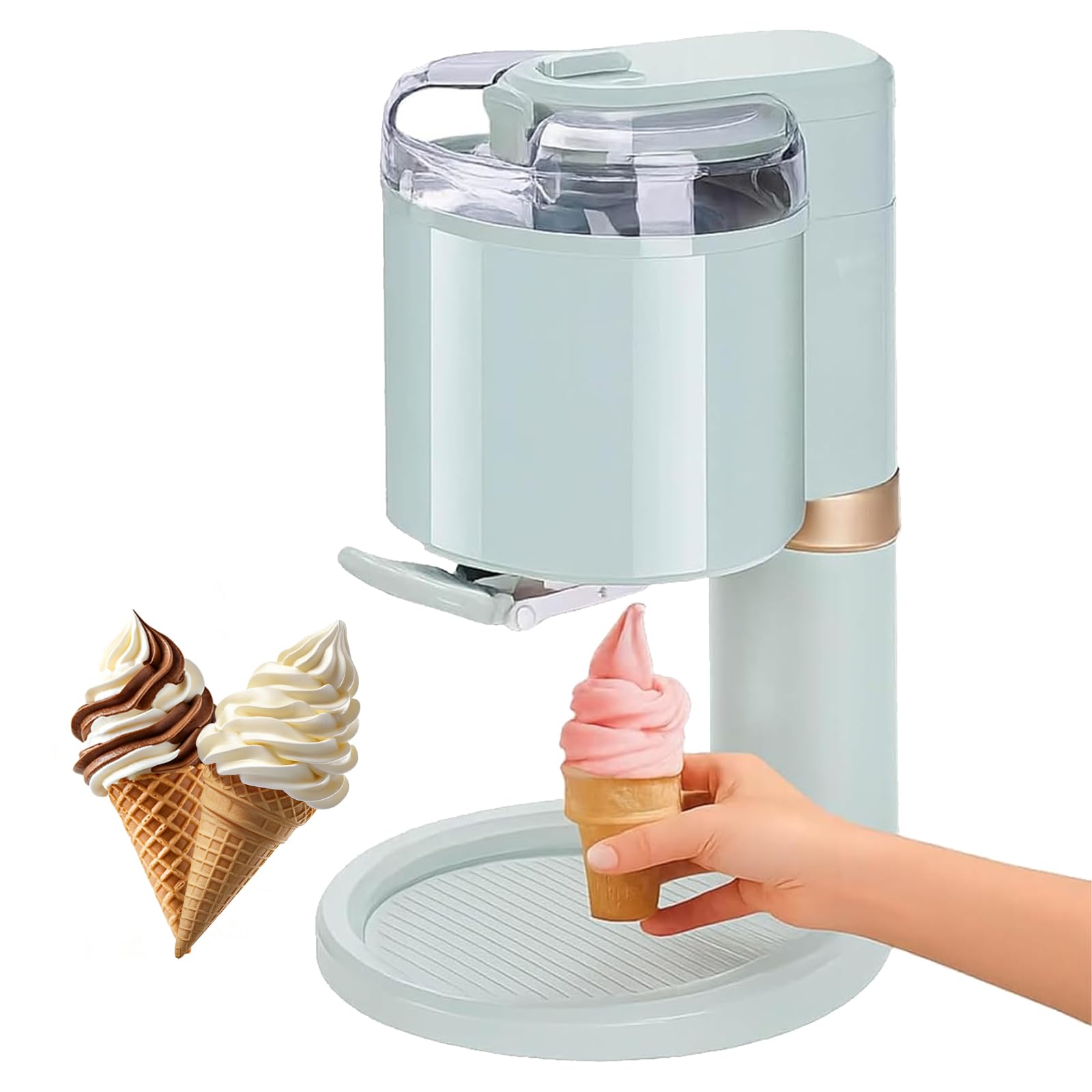 Sorbetière Automatique 1l, Mini-sorbetière à Glace Molle Avec Commande Tactile, Design Amovible, 20w, Compacte, Idéale Pour La Cuisine à Domicile