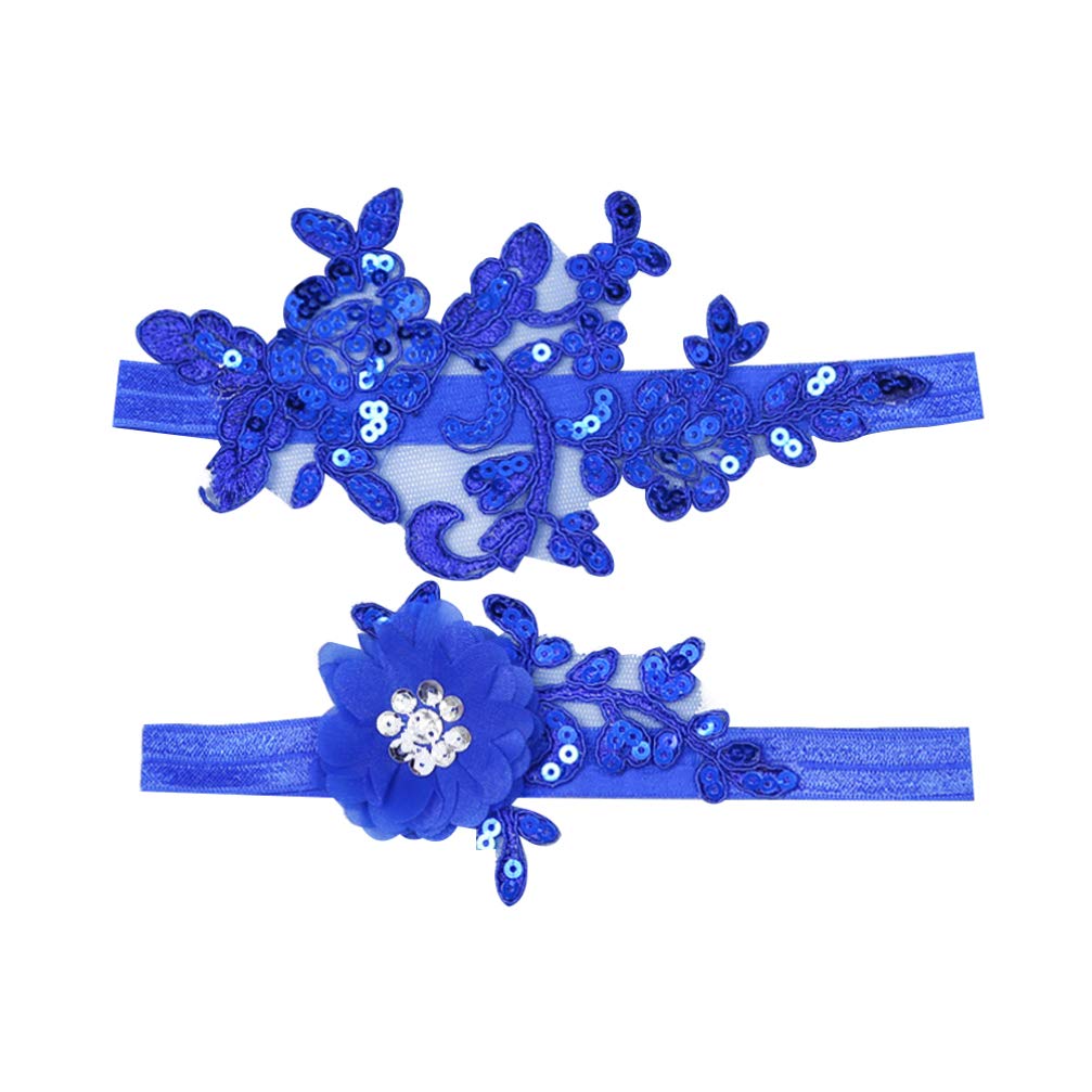 Blue Bridal Garter Bride Leg Band Thigh Band Bride-image-6
