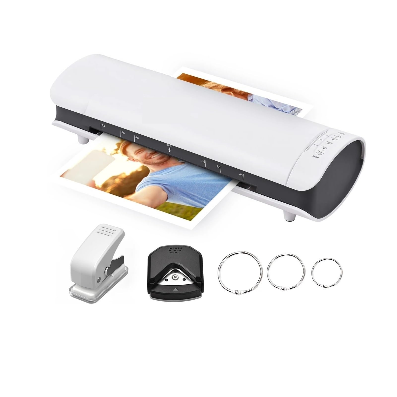 Laminator, Wielofunkcyjna laminacja na gorąco i zimno 2-rolkowy system SL988 Laminator biurkowy Format A4 z obcinaczem papieru do domu