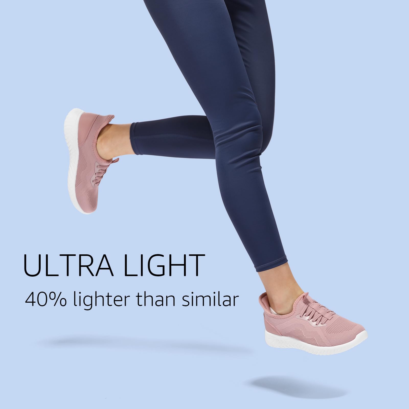 STQ Scarpe da Ginnastica Donna Ortopediche Memory Foam Senza Lacci Comode Sportive Sneakers