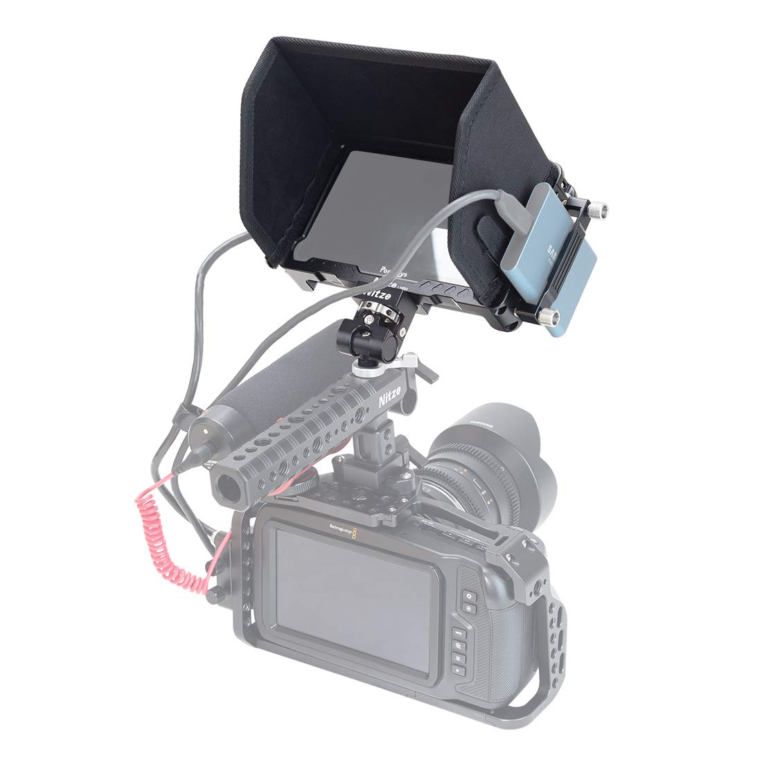 Amazon | Nitze 5.2インチモニターケージ ポートキー用 LH5Hモニター