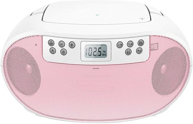 XUANLAN Portable CD Player Bluetooth Speaker Student CD Repeater Learning Machine Prenatal Training Machine Mp3 Radio U Disk Player (Color : Pink)