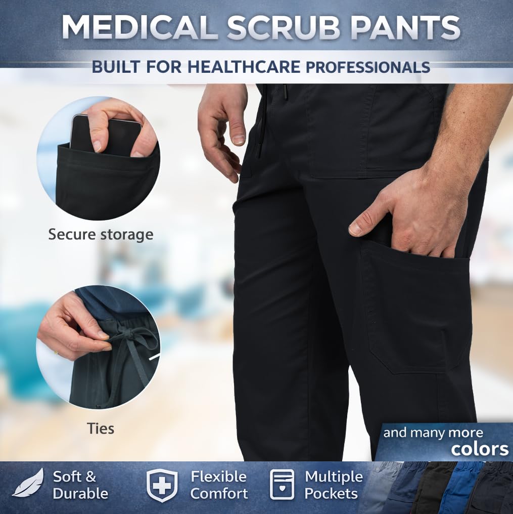 B-well Dante Man - Pantalones médicos para hombre, de alta calidad, con cintura elástica — view 6