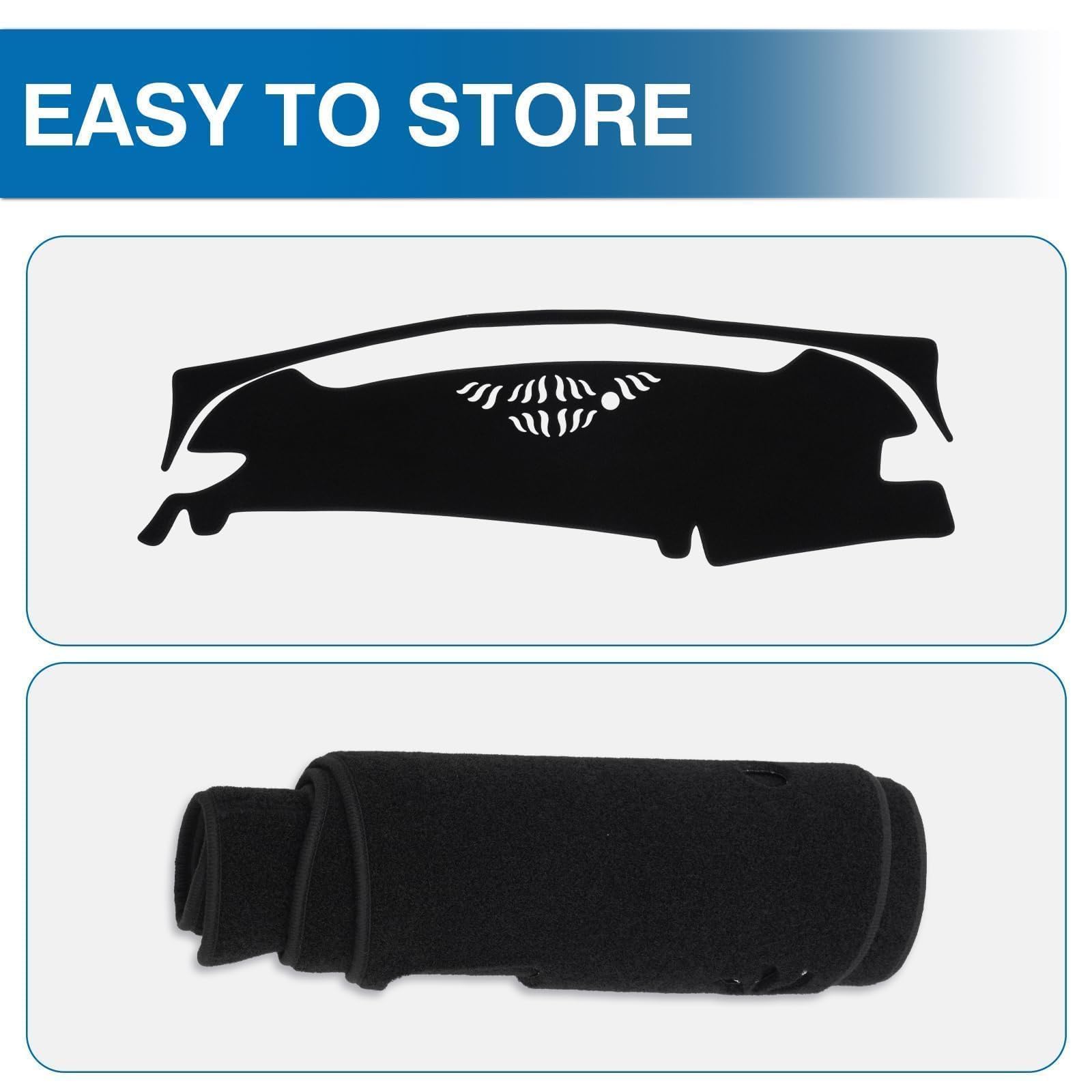 KUST Copertura per cruscotto nera per Kia Sportage (ibrida)/NQ5 2023 2024 2025, copertura per cruscotto in poliestere, antiscivolo, copertura per la console centrale, accessori interni per Kia