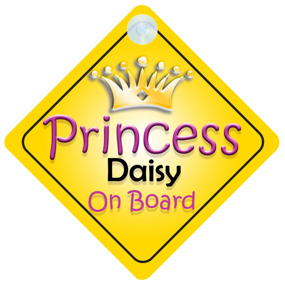 Princess Daisy On Board Girl Car Sign Child/Baby Gift/Present 002