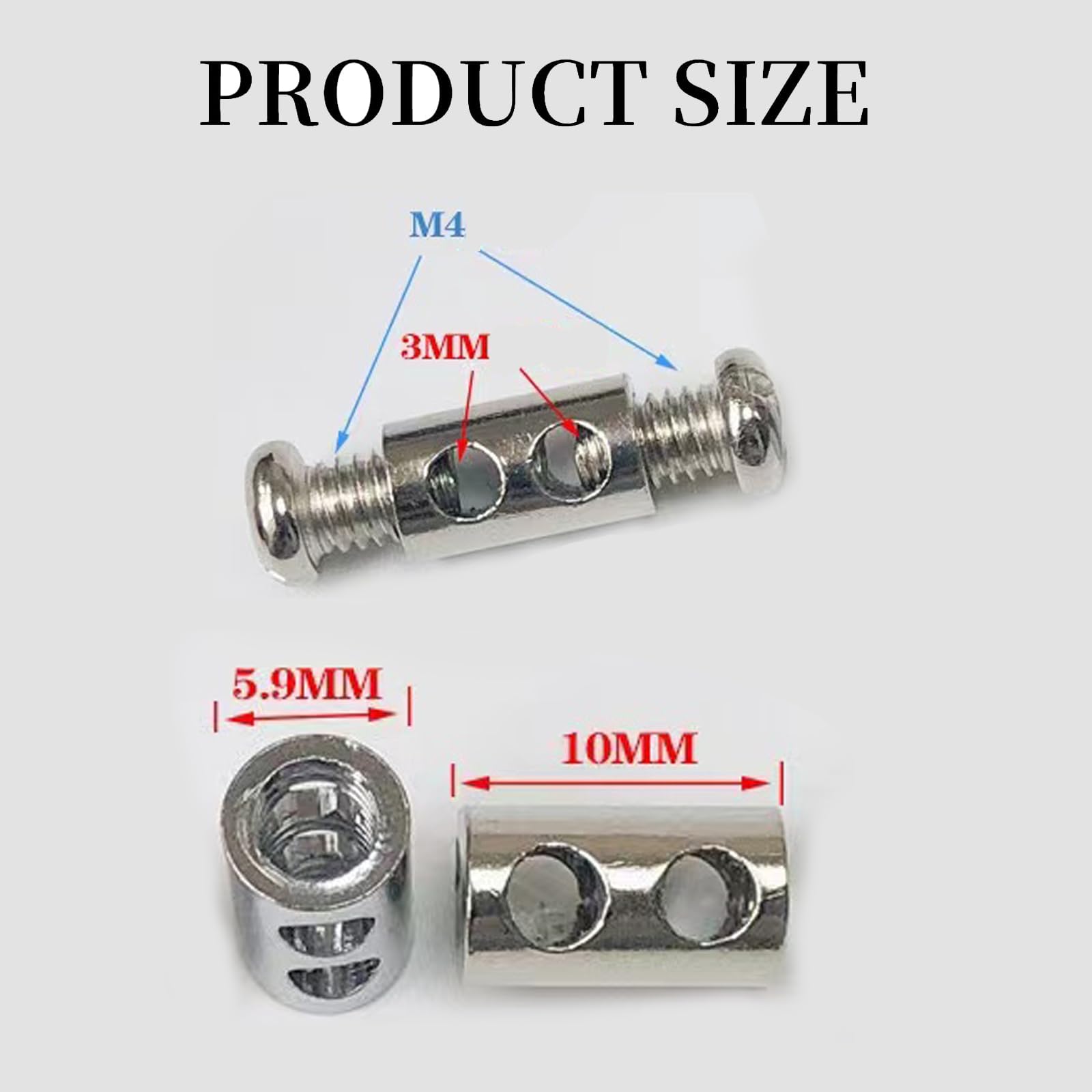 20 Morsetti Per Cavi Con Viti - Clip Per Funi Metalliche Da 1-2mm Diametro