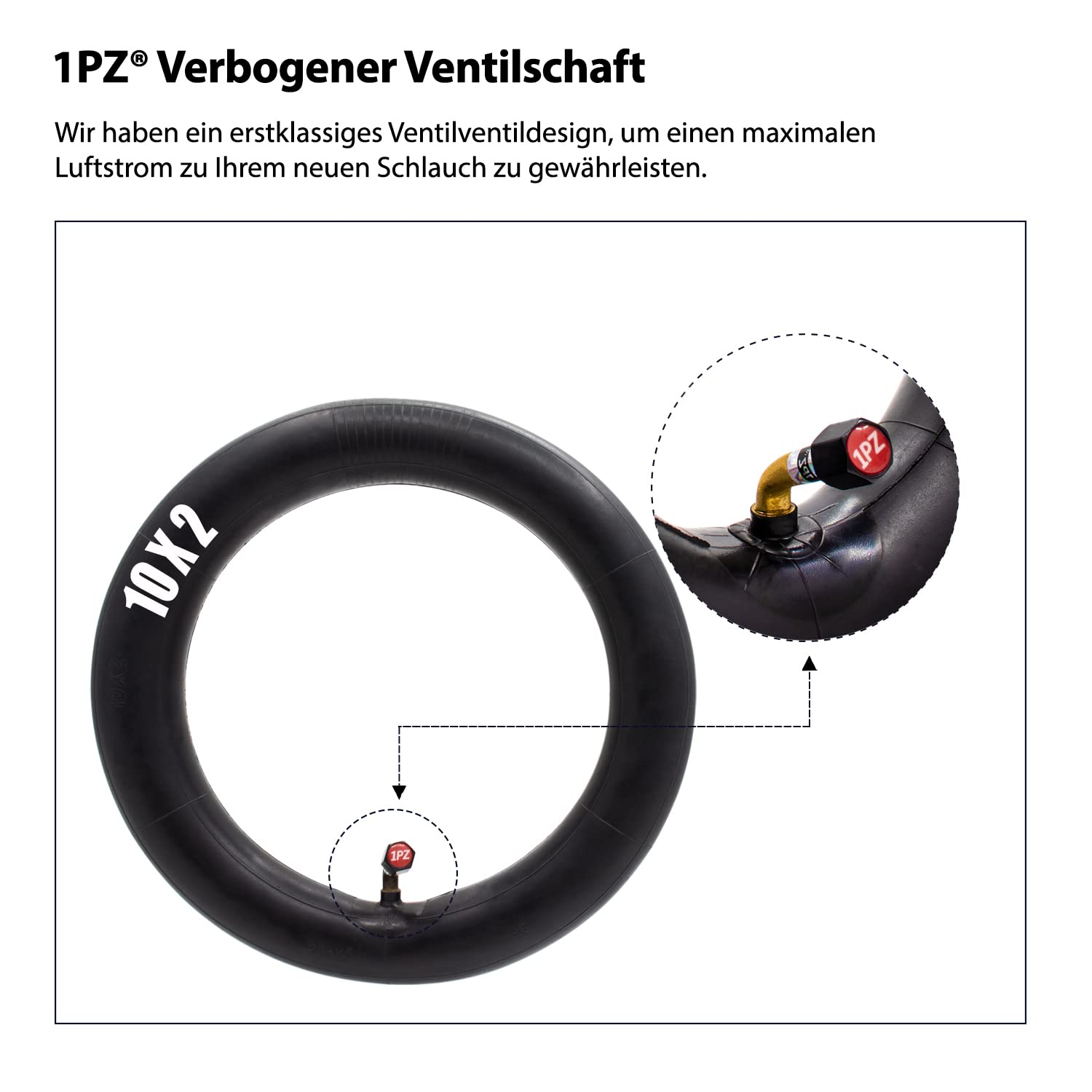 Schlauch 10x2.0 Für Kinderwagen Und Kinderfahrräder – Butylkautschuk Innenschlauch, Zuverlässige Luftdichtheit