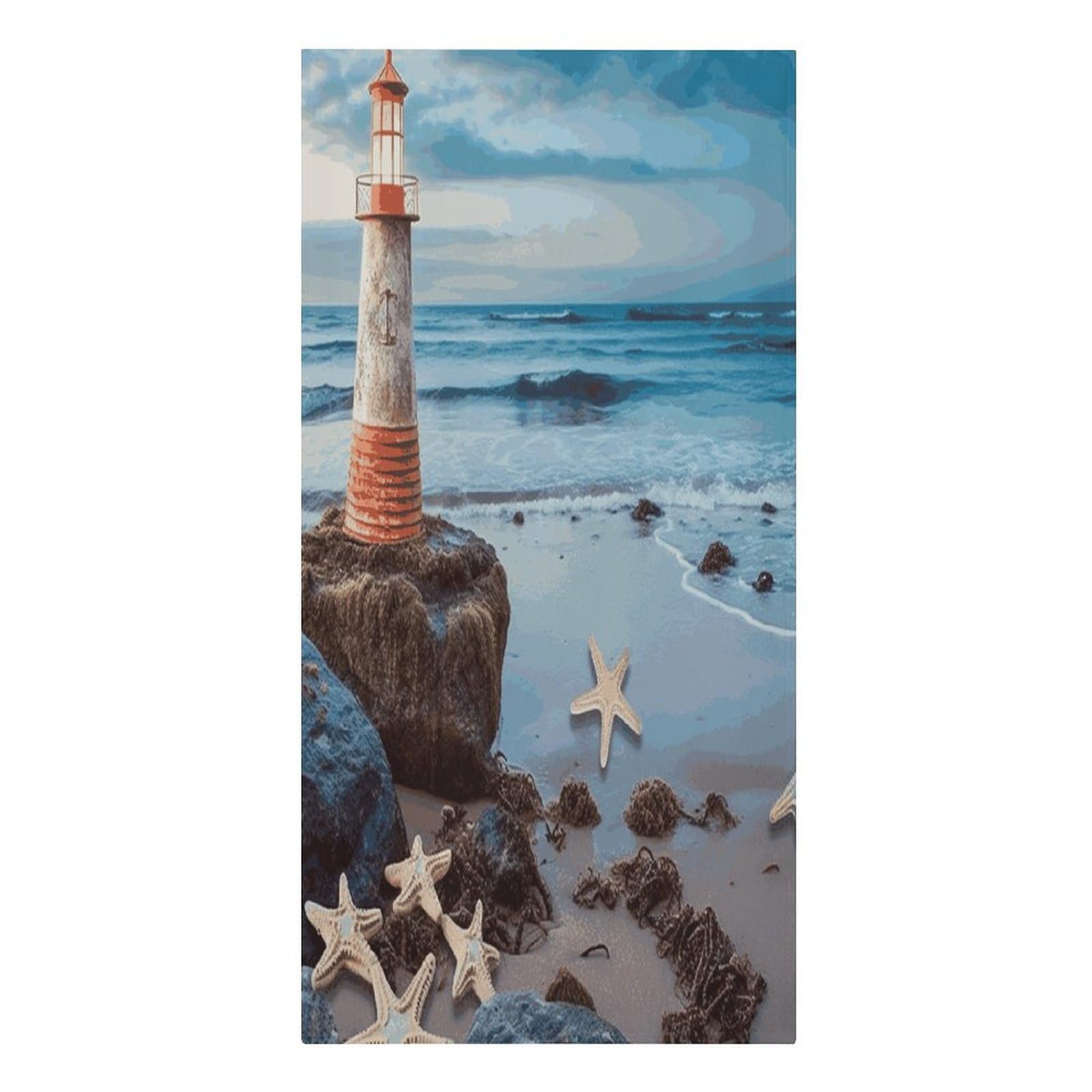 Adfgyerh Women's Style Starfish Lighthouse Beach Microfiber Sand Free Towels Large Quick-Dry. Beach Towel For Swimming Pool Camping Beach .Beach Accessories， They Are Essential Accessories For Adults, And Men, Vacati