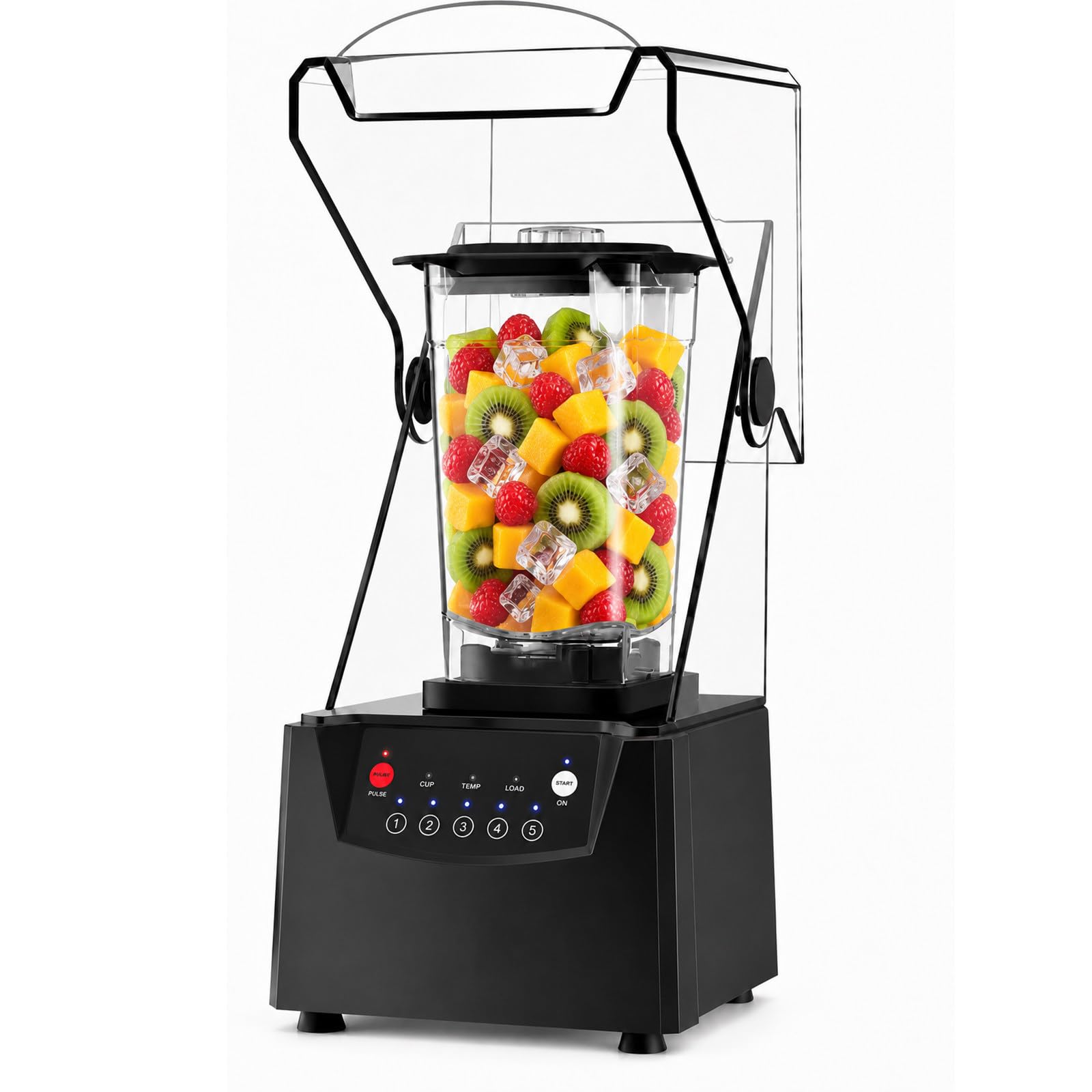 SHUMIAO Professional Commercial Blender, 2200W, 2L Jar, 5 Preset Programs