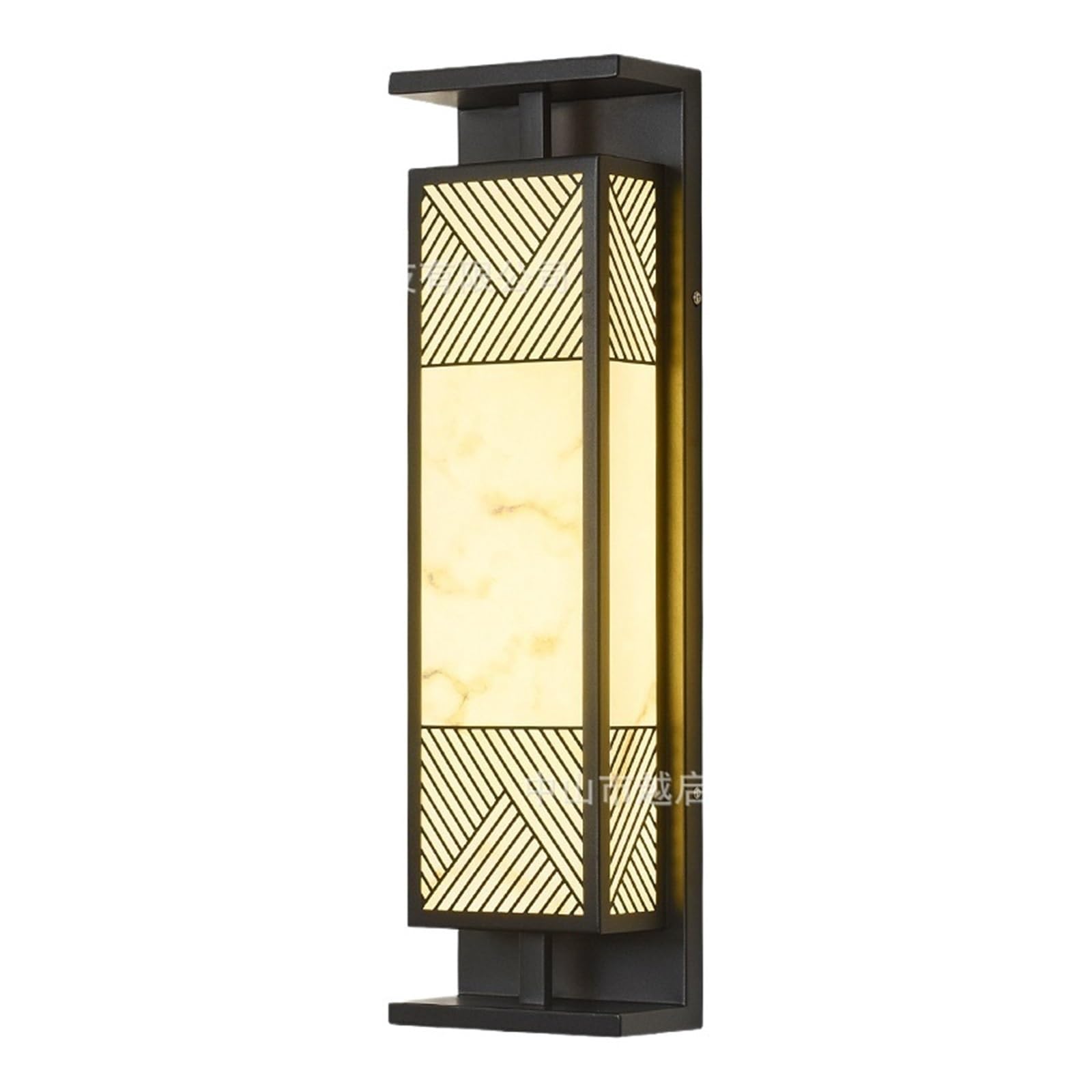 Aplique de pared exterior de acero inoxidable con luz cálida y diseño alargado de 103cm 1