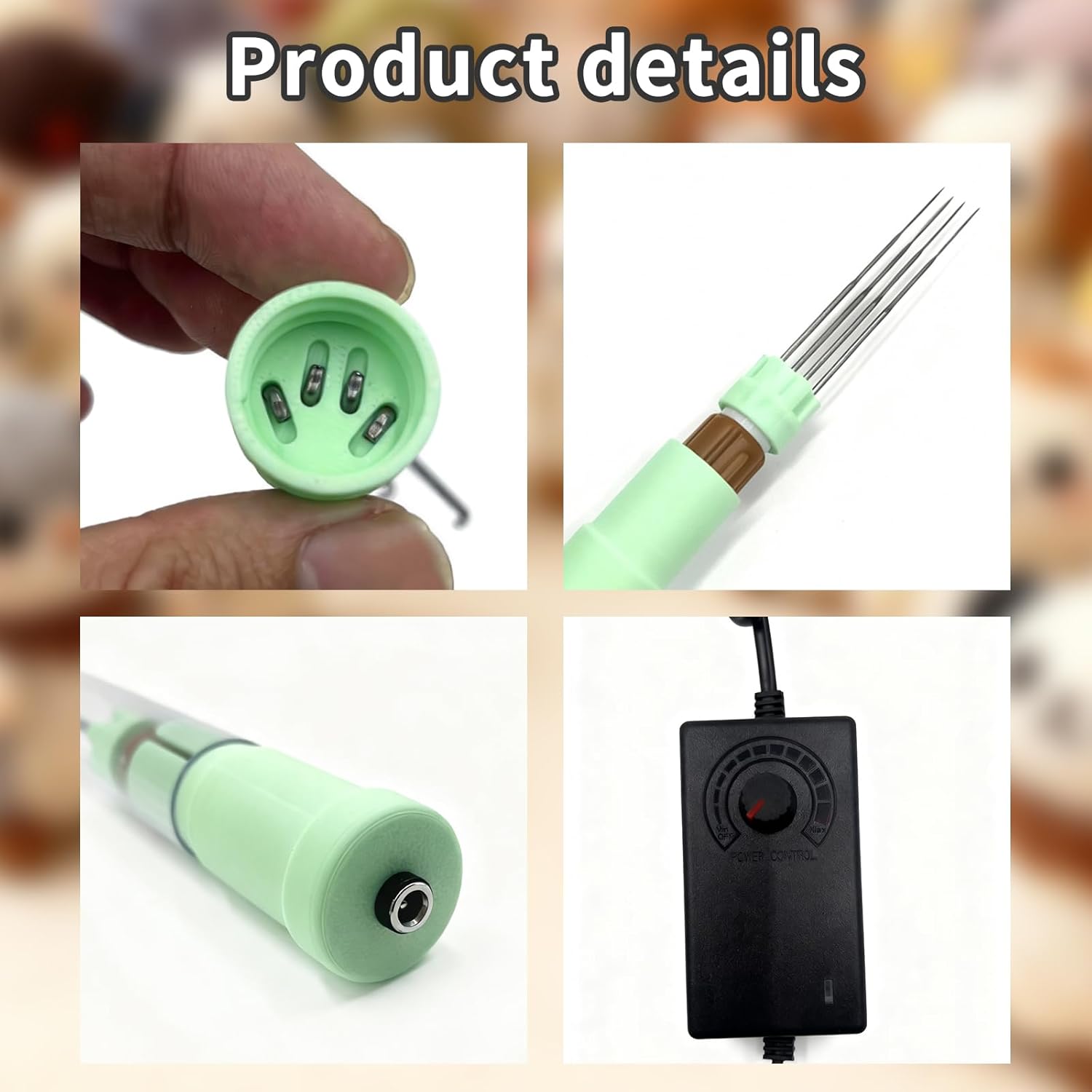 Electric Felting Needle Machine, Wool Felting Tool, 1-7 Needles with Speed Control, Easy Needle Change, for Quick Felting, DIY Wool Painting and Felted Craft Work