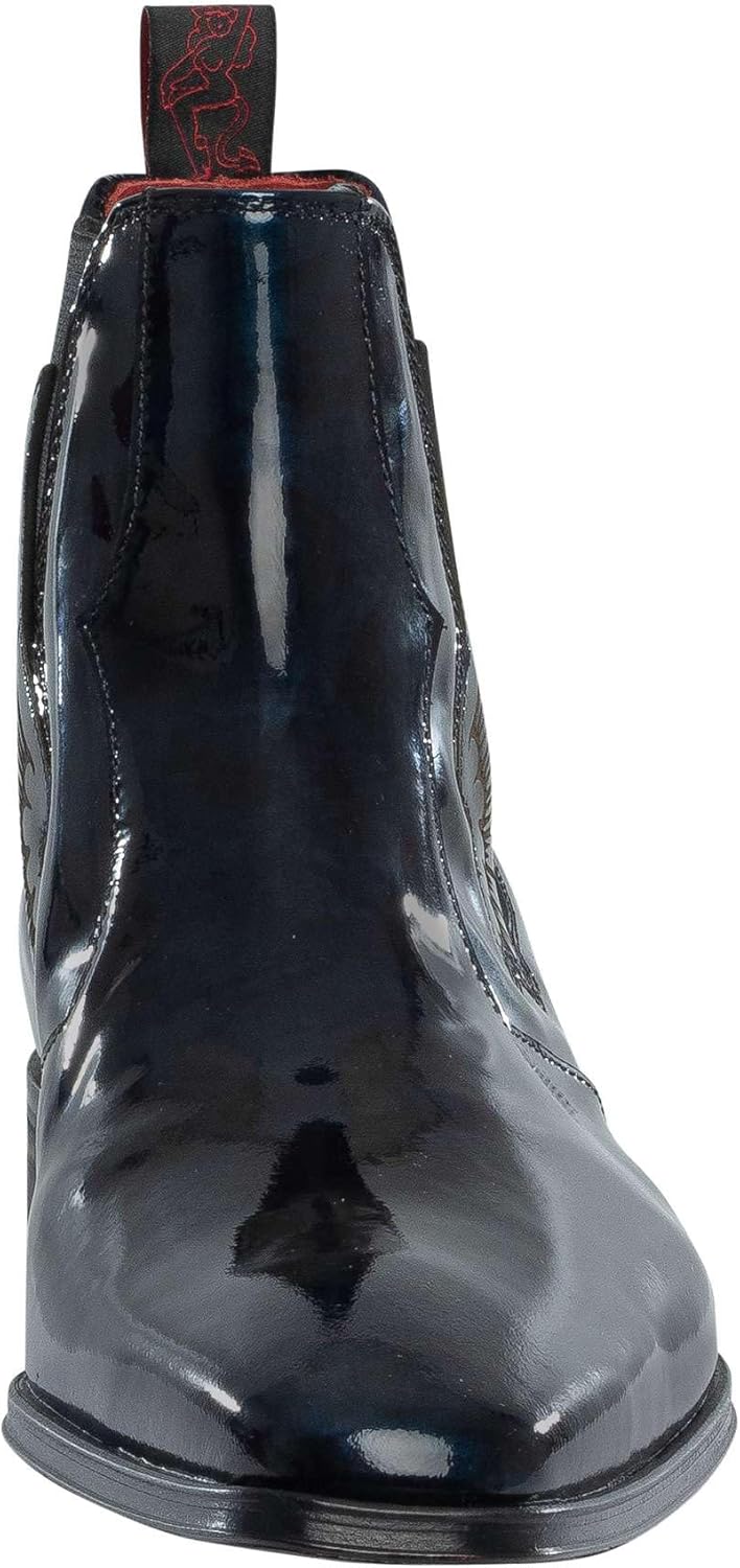 Jeffery West Men's Wings Leather Chelsea Boots, Blue Sunset, 11 US