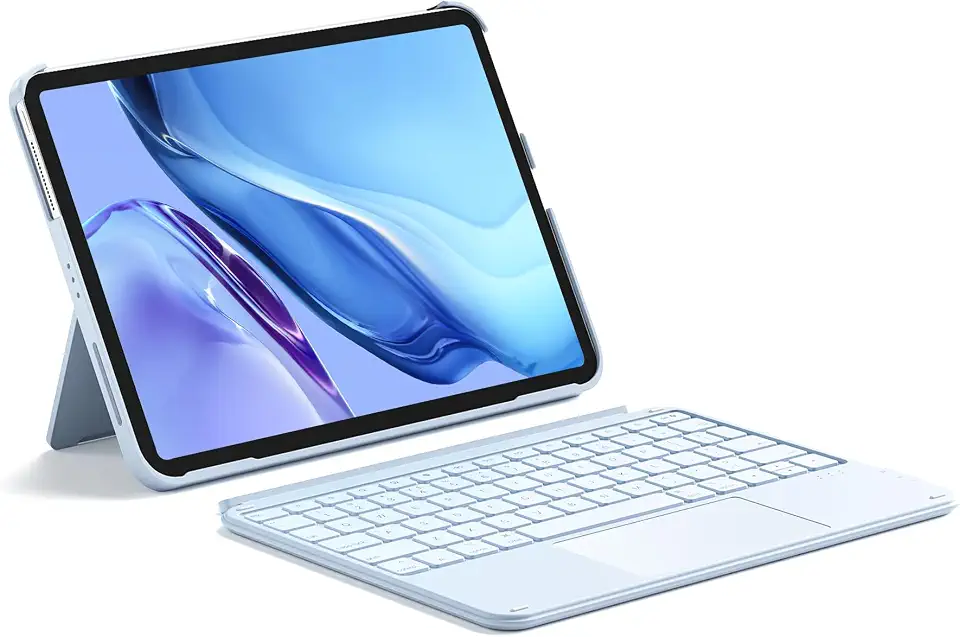 Inateck Ultra-Light Keyboard Case for iPad 11/10 Gen A16 2025 11-inch, iPad Air 11" M4/M3/M2, Air 5/4, Pro 11 4/3/2/1, Detachable, 7-Color Backlighting, Trackpad, QWERTY, AceTouch KB04122-RGB