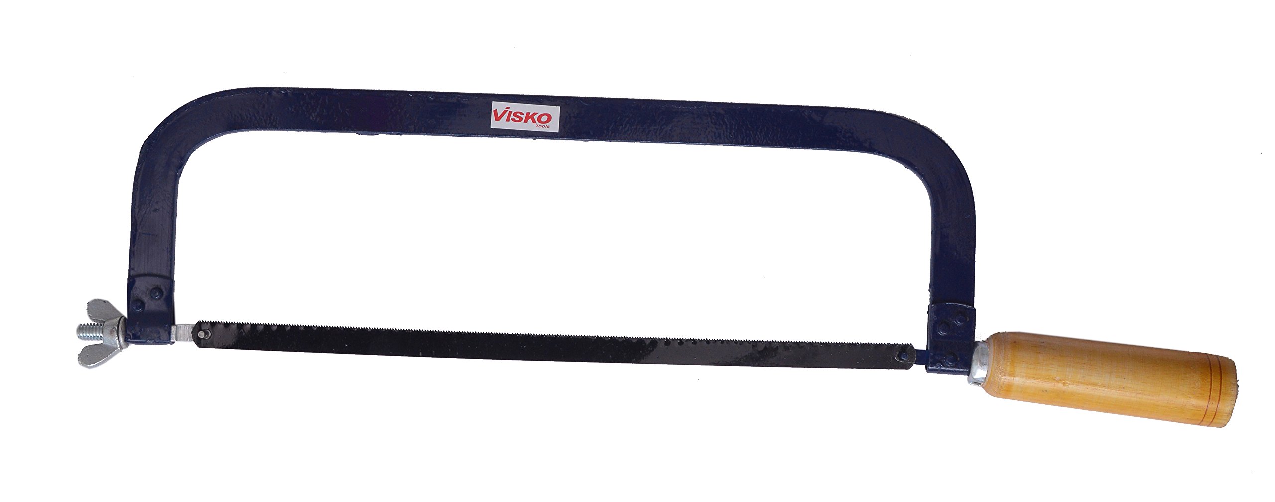 VISKO 236 12" Hacksaw Frame Hacksaw Blade for Cutting | Hacksaw Blade Handle | Hacksaw Frame Adjustable | Power Tools | Industrial Tools | Home Tools | Cutting Tools | Tool Kit | Steel | Blue | Wooden Handle |