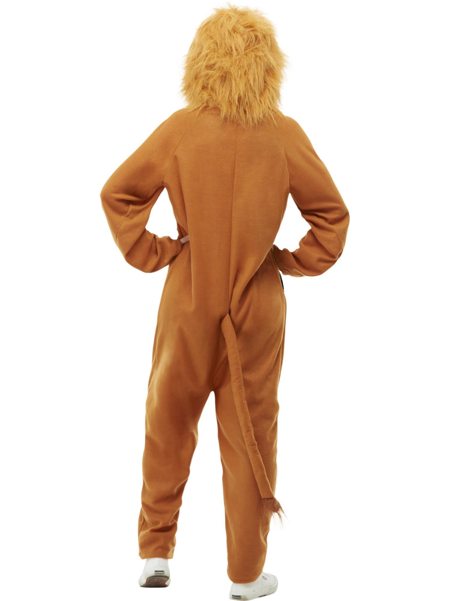 Smiffys Löwenkostüm, Braun, Mit Kapuzen Jumpsuit
