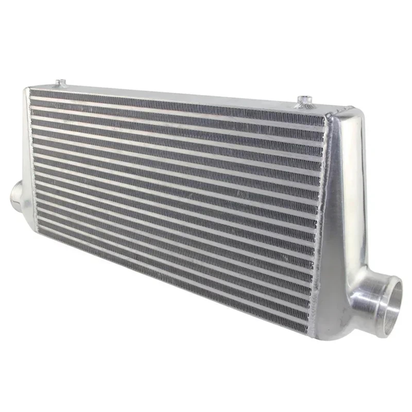 Hgddbae Silver Cooled Intercooler Turbo Intercooler Universal Front Mount Intercooler Turbo Aluminum 600X300x76 Mm 3" In/Outlet Black/Silver(Silver)