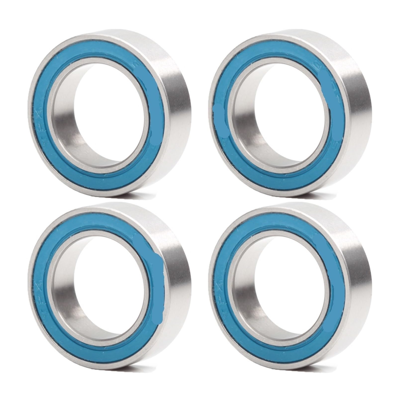 Paquete de 4 rodamientos 3802-2 MAX 15 * 24 * 7mm doble bola completa suspensión de bicicleta pivote Accesorios de reparación 3802 2 rodamientos de bolas