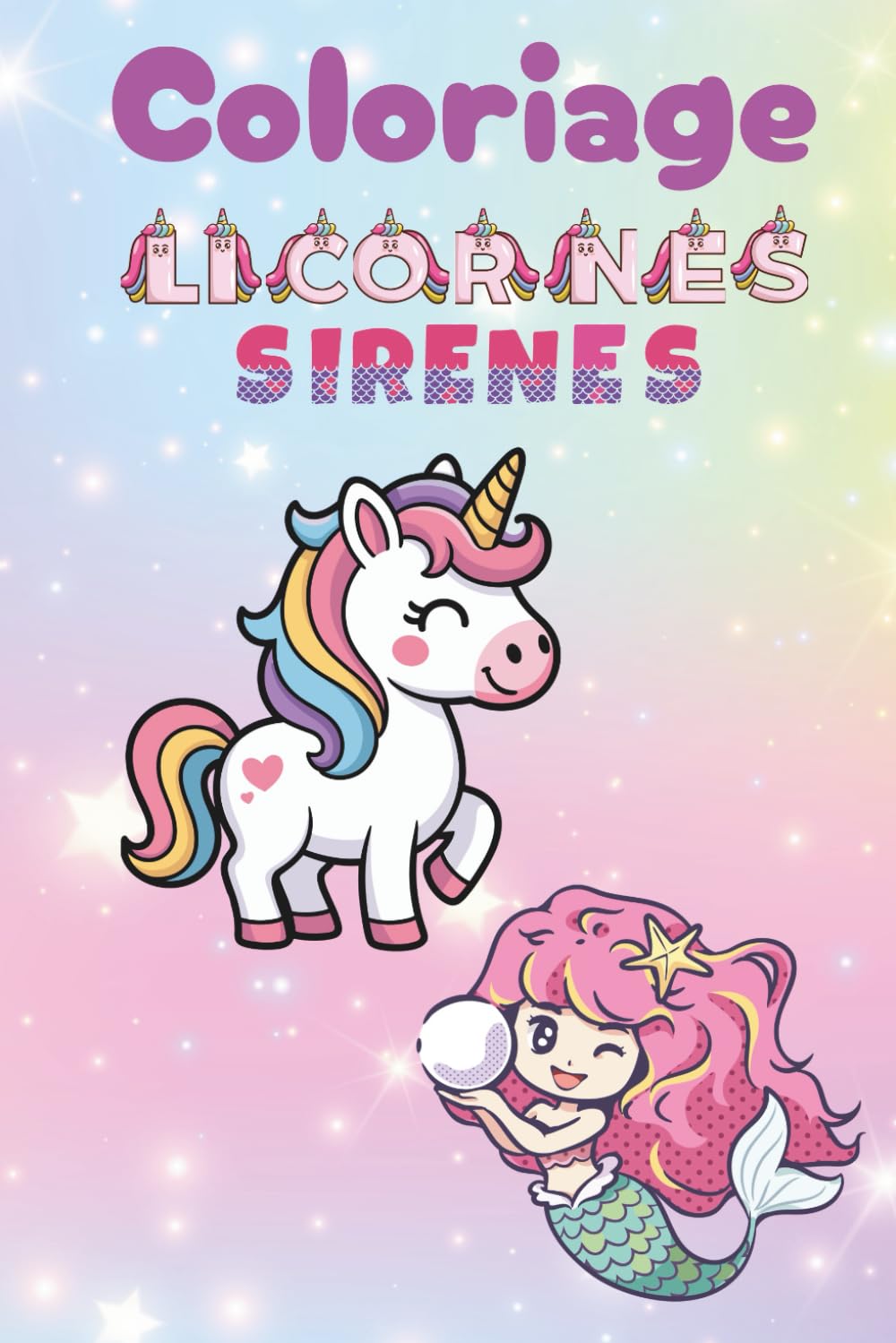 Coloriage Licornes et Sirènes (Coloriages)
