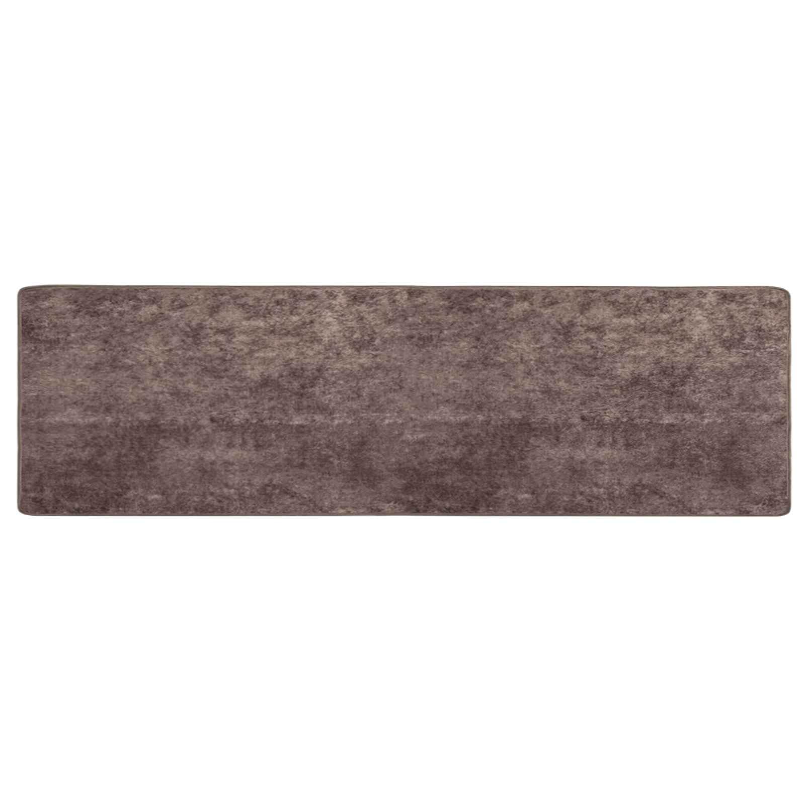 Tapis de couloir gris 80x350 cm MARSA long en velours de polyester
