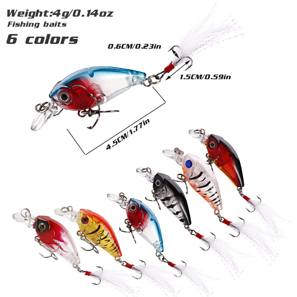 Sougayilang Fishing Lures for Bass Trout Multi Jointed Swimbaits Slow Sinking Bionic Swimming Lures Bass Freshwater Saltwater Bass Lifelike Fishing Lures Kit-6PCS 1
