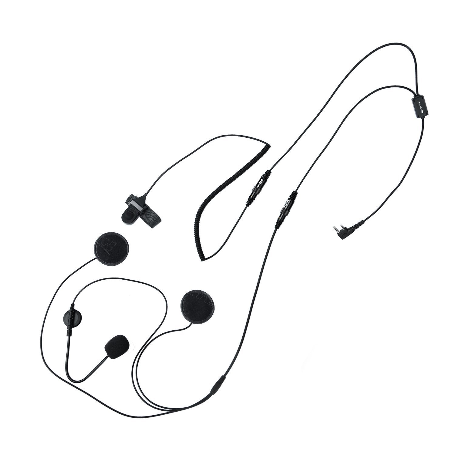 NK-H3 - Auricolare con microfono per casco da moto e bici, con microfono per Kenwood Walkie Talkie TK-208 TK-220 TK-240 TK-240D TK-248 TK-250 TK-260 TK-260G TK-270 BaoFeng UV-5R Wouxun PUXING