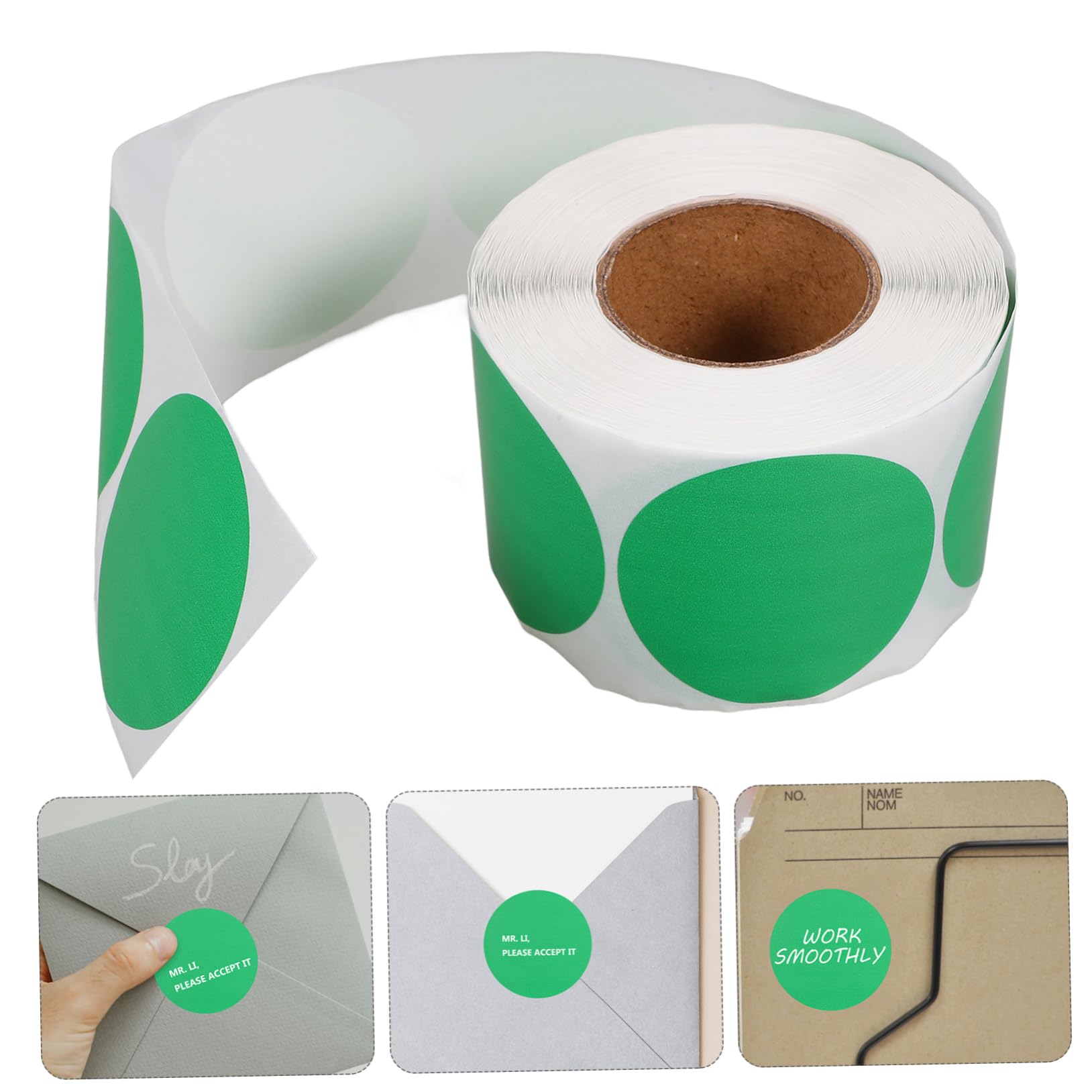 STOBOK 4rollen Runde Selbstklebende Druckbare Etiketten Thermoetiketten Für Lagerung Organisation Und Versand Wasserfest Und Beschreibbar Für Büro Und Zuhause