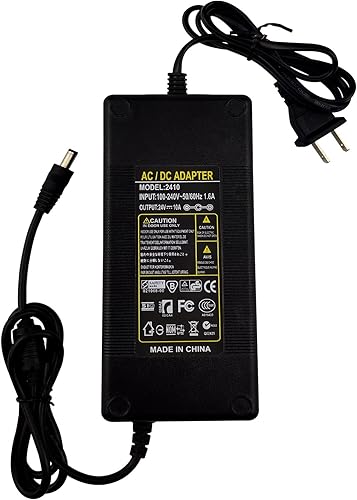 Adaptador de 24 V CACC, CA 100-240V a CC 24V 10A Adaptador de fuente de alimentación Convertidor Transformador para Tira de Luz LED Cámaras CCTV