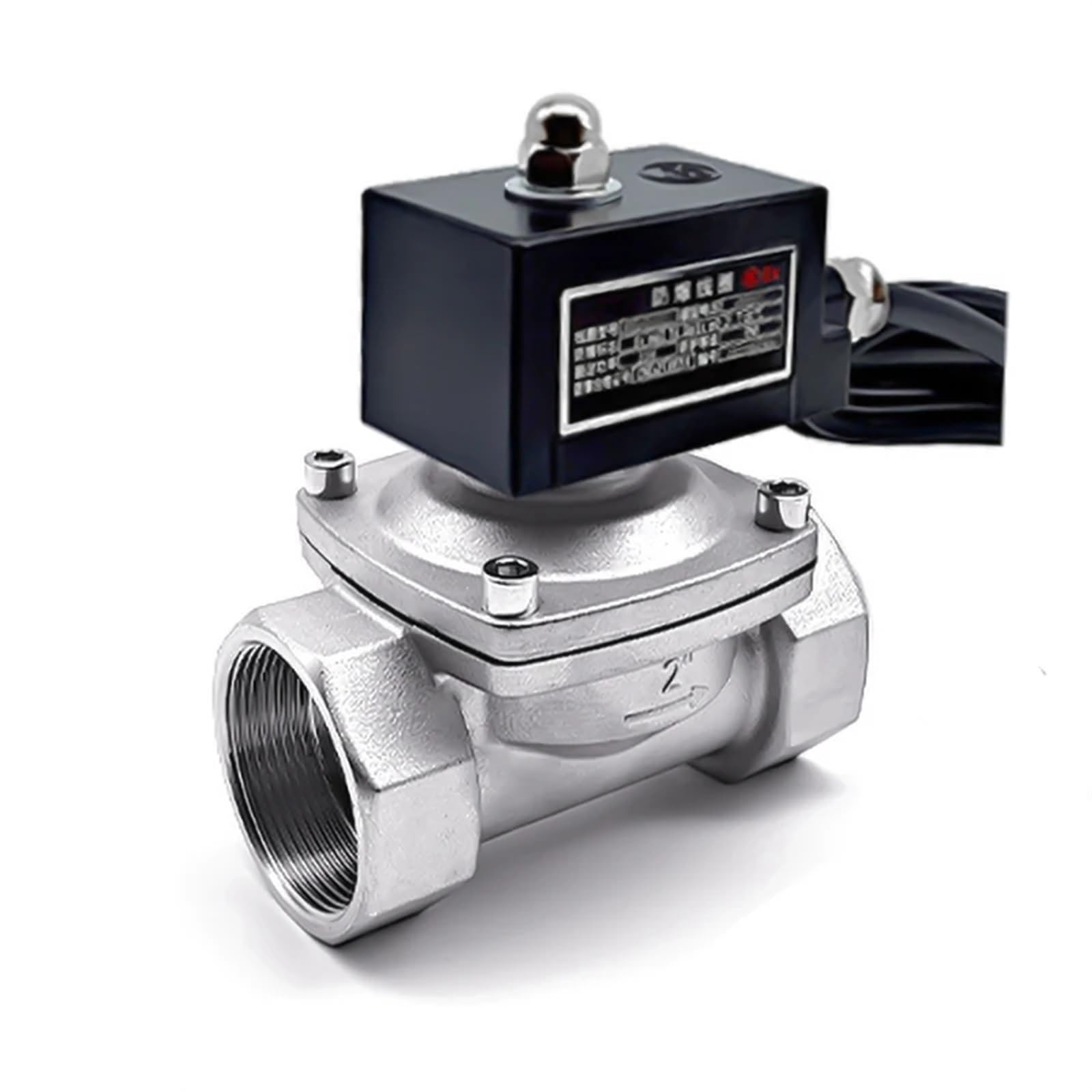 Huuoqiwy 2 " Normally Closed Solenoid Valve Dn50 304 Stainless Steel Solenoid Valves(240Vac)