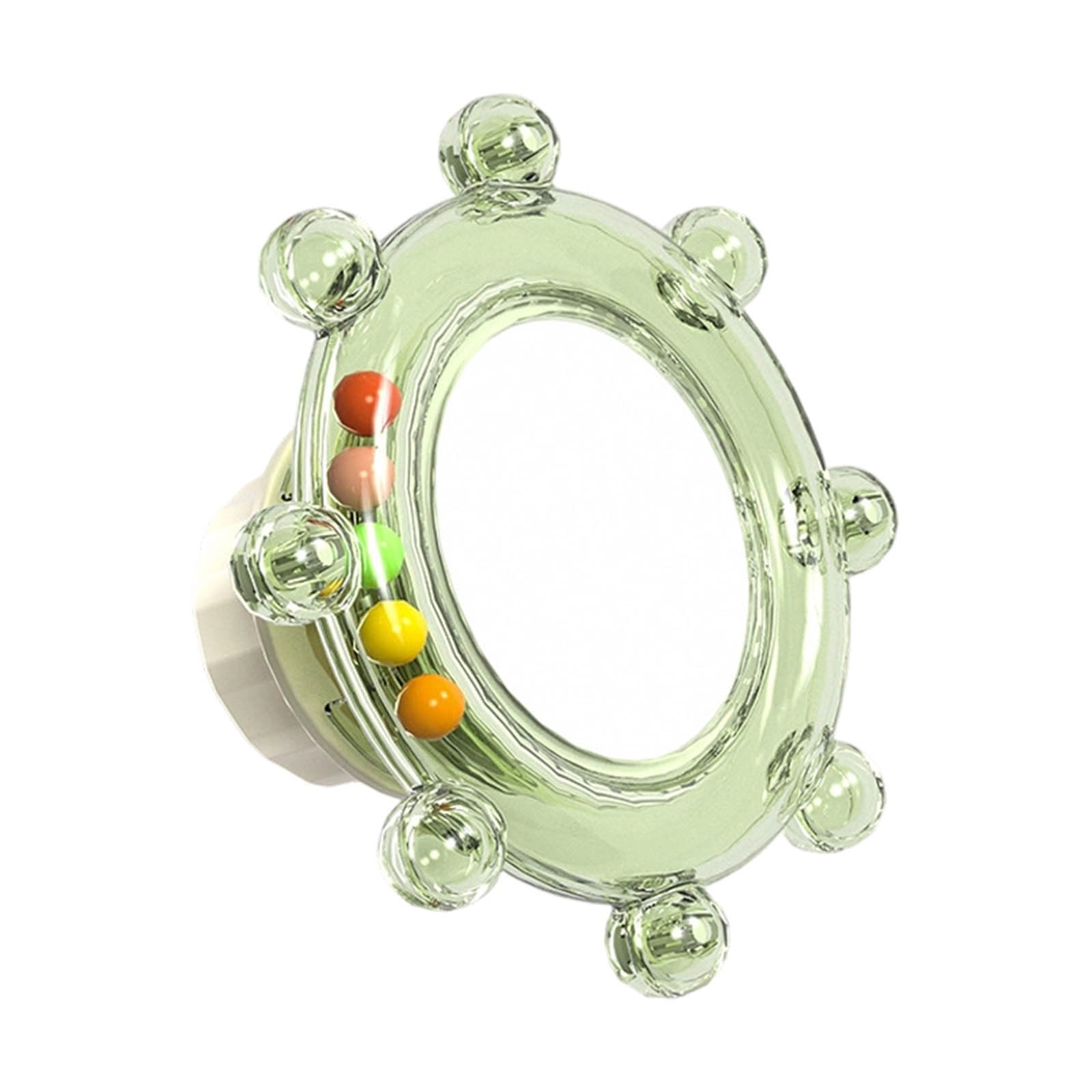 Générique Parrot Cage Toy with Mirror, Rotating Sound Wheel and Colorful Beads, Interactive Hanging Accessory for Cage Birds, Parakeet, Cockatiel, Lovebird, Parakeet and Canary