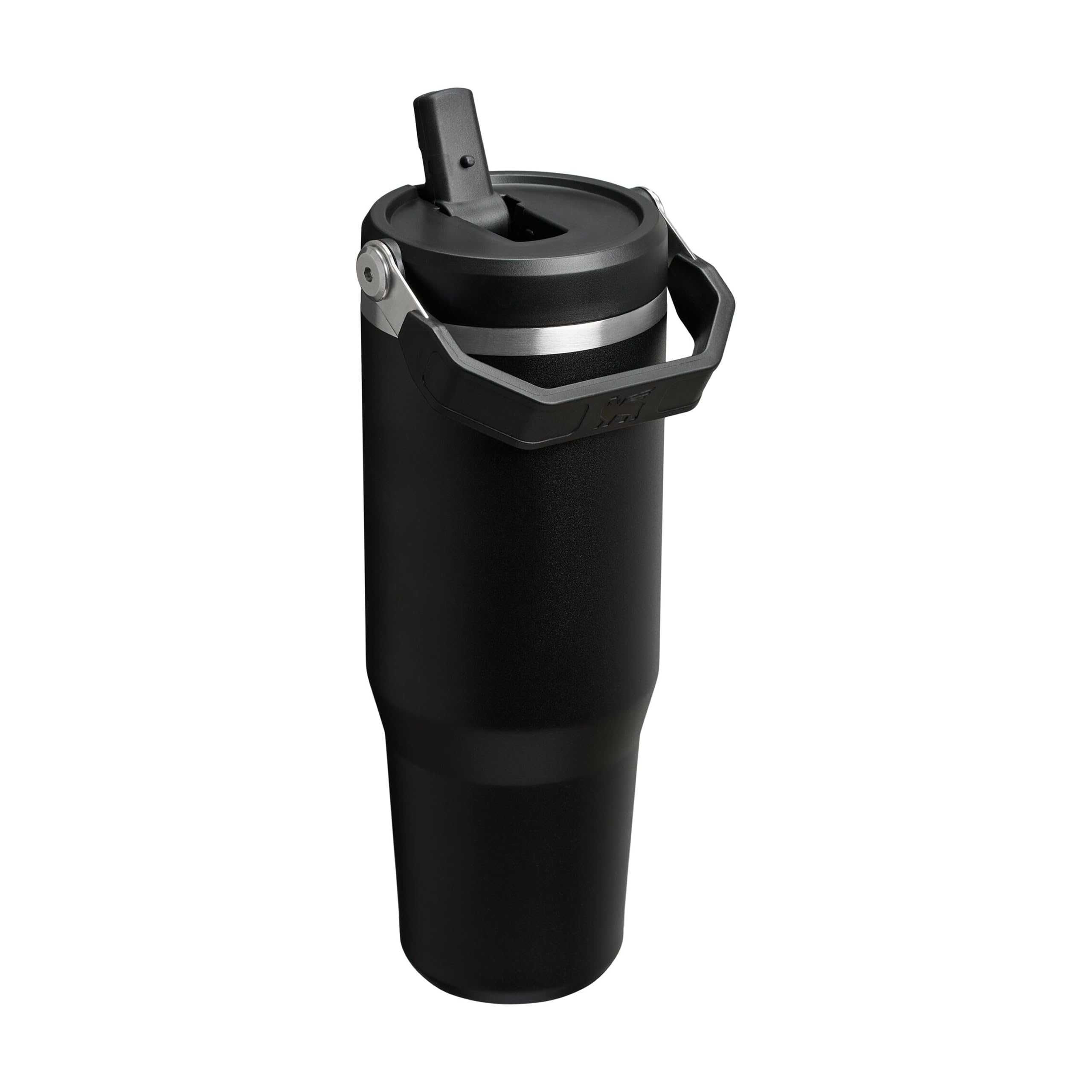 Stanley 1913 IceFlow Flip Straw Butelka na Wodę With Straw 0.89L - Utrzymuje zimno przez ponad 12 godzin - Szczelna - Butelka na wodę ze stali nierdzewnej - Black 2.0