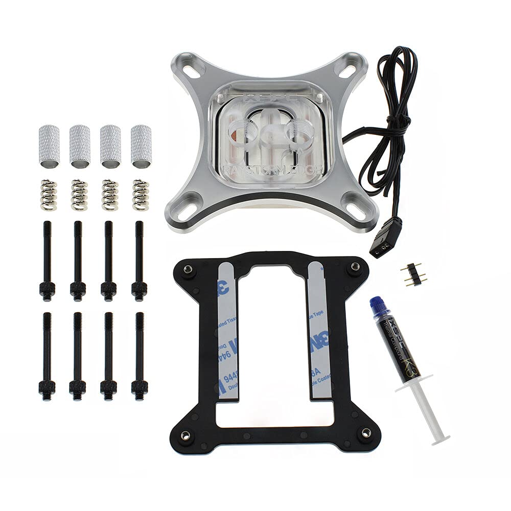 XSPC RayStorm Edge CPU Water Block, Intel, Addessable RGB, Silver