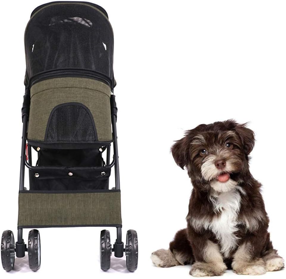 犬用ペットベビーカー4輪 折りたたみ式小中型子犬バギーベビーカープラム 軽量トラベルキャリア 最大30kg 30 Off