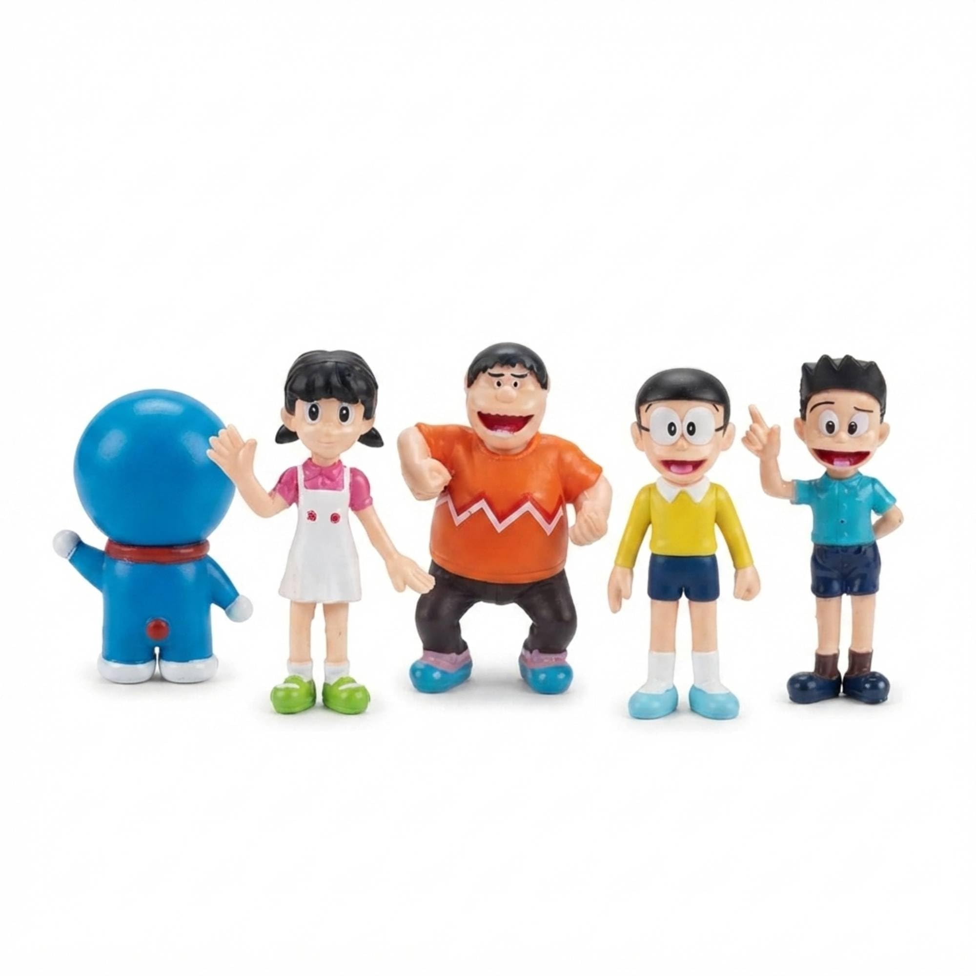 SHAKTISM Cartoon Style Mini Action Figures Set of 5 | Plastic Collectible Toy Figurines | Cake Toppers, Birthday Return Gifts, Desk Decor & Kids Play Set | Multicolor-image-33
