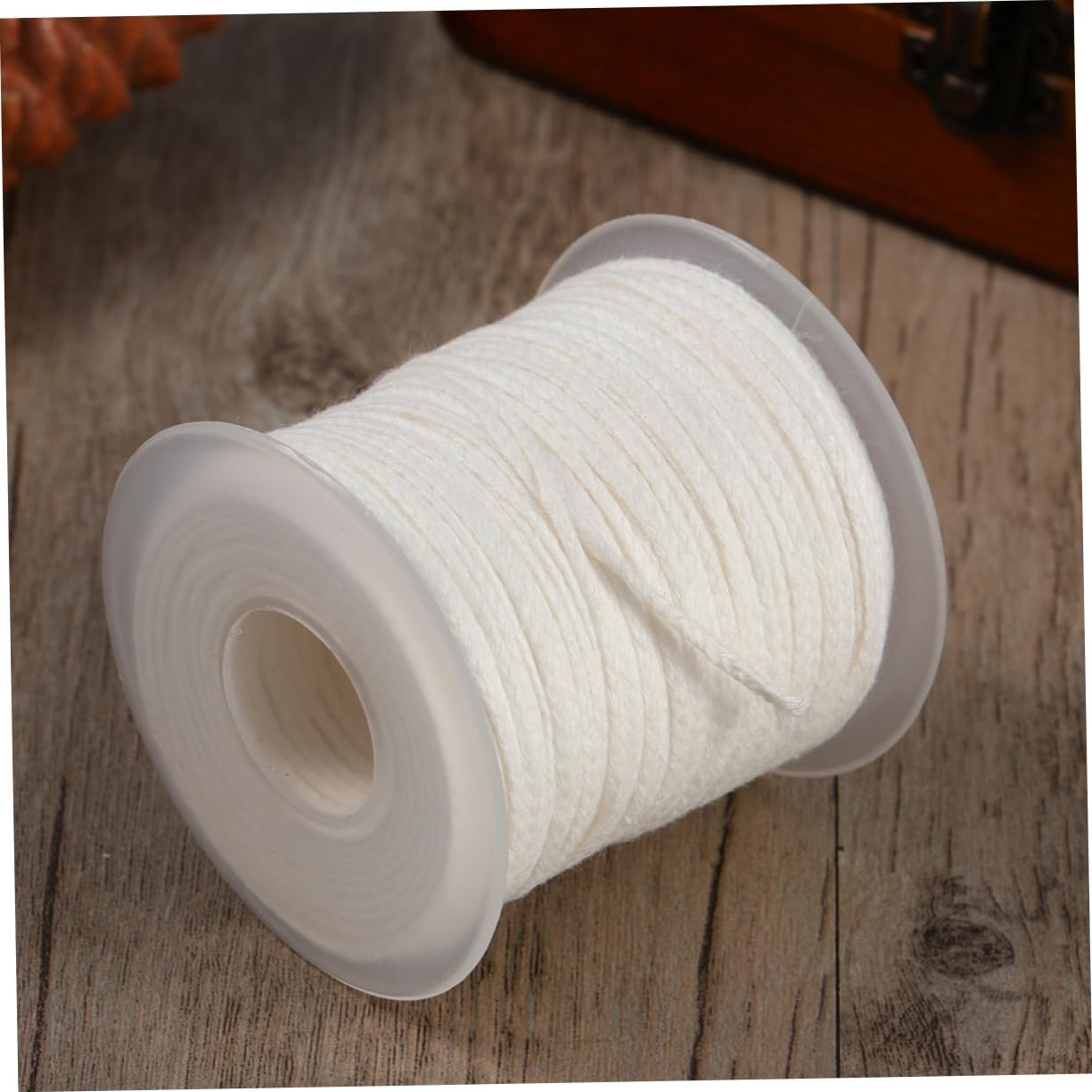 TEHAUX 2rolls Pre-Waxed Cotton Candle Wicks Spool Wicks for Candle Making Strands for and Pillars