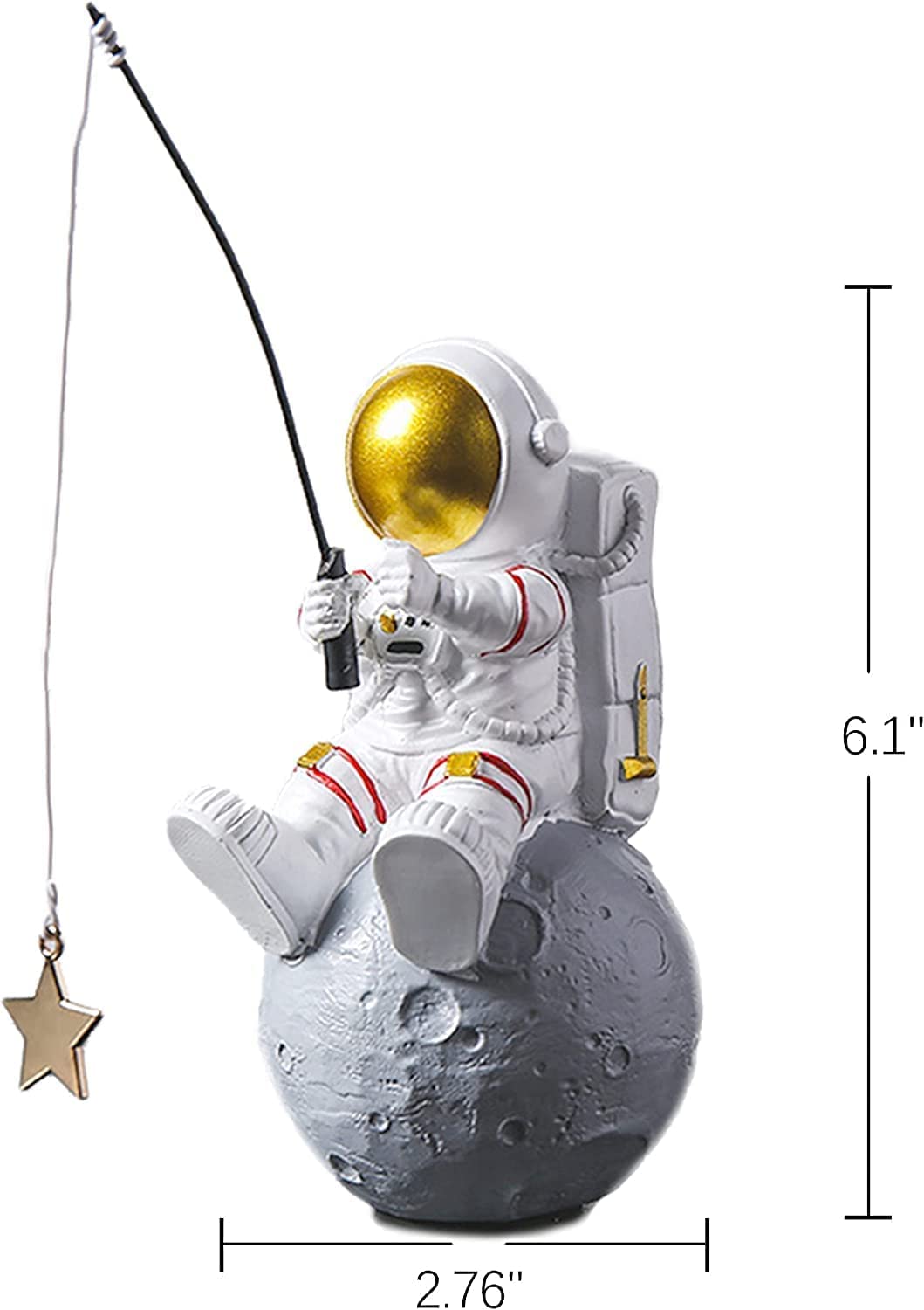 Amazon.co.jp: 宇宙飛行士の置物像、宇宙飛行士の釣り星の