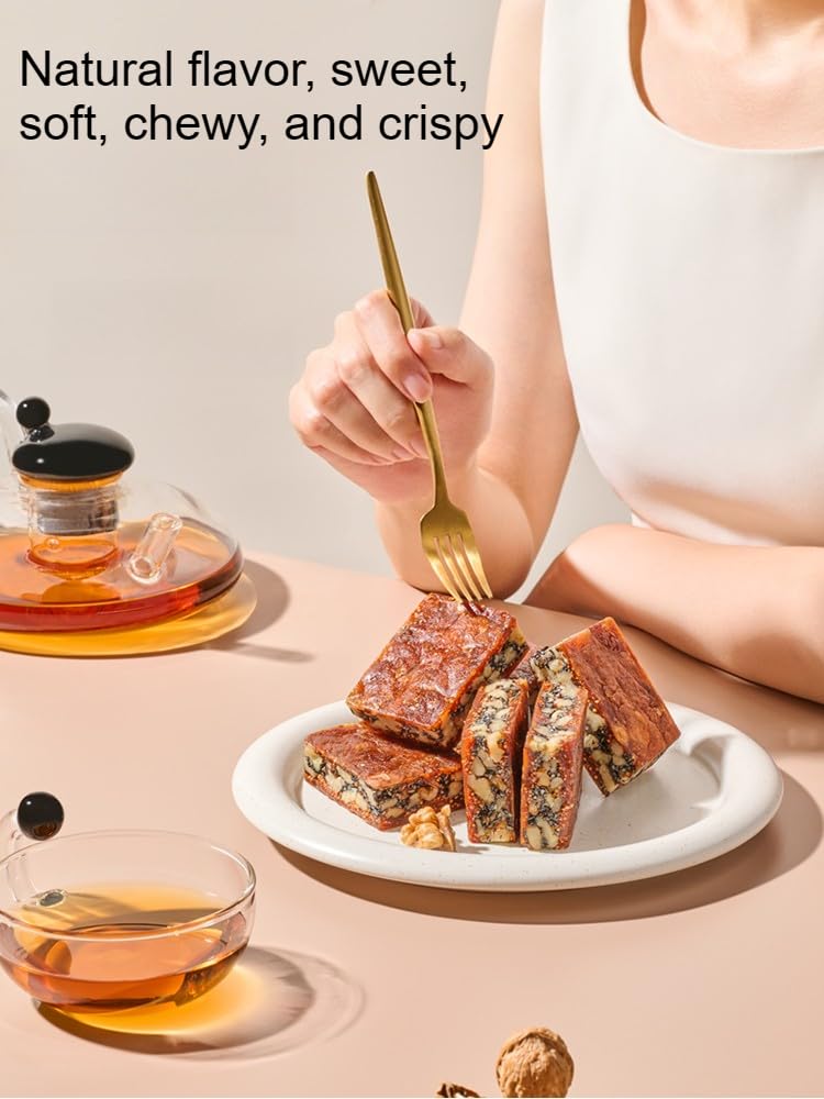Natürliche Feigen-Walnusskuchen, 6 natürliche Inhaltsstoffe, 0 Zusatzstoffe, Einzelverpackung, 360 g/18-20 Stück