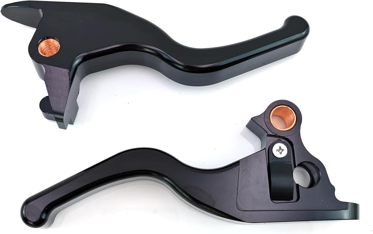 Clutch Brake Levers Set for Harley Softail Breakout Deluxe Low Rider Street Bob (Black)