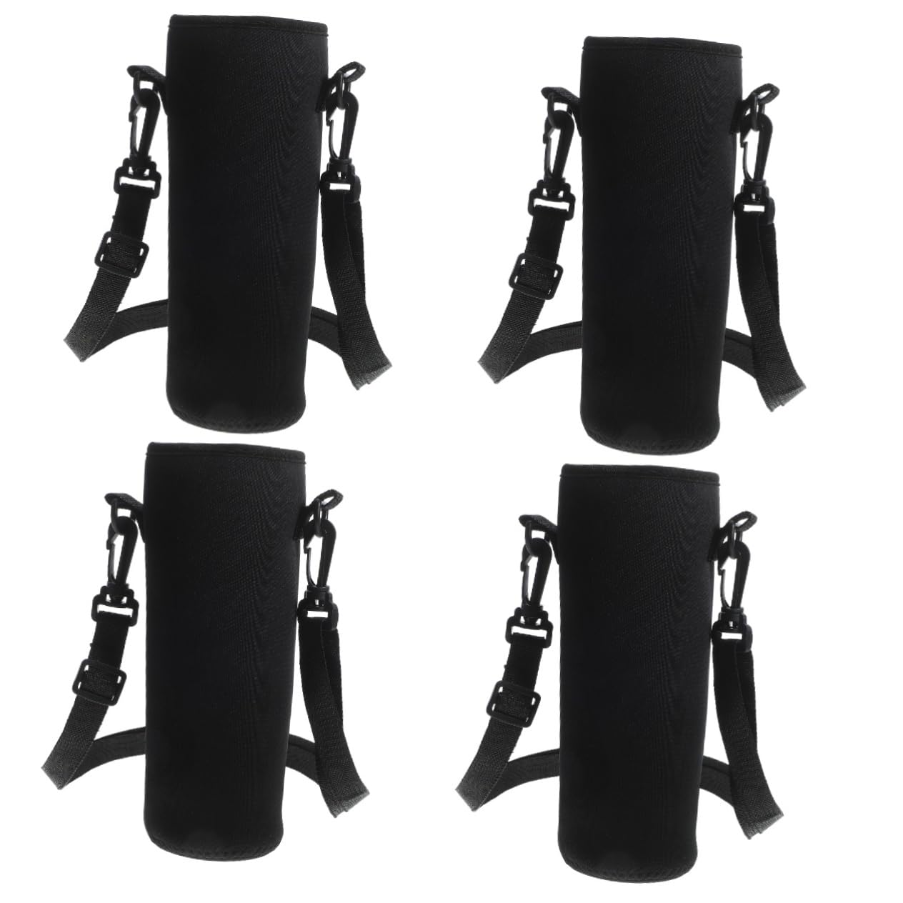 Toyvian juego de tazas bolsa manga botella de bebida agua portabotellas tapa de botella de aislamiento paño de buceo Negro