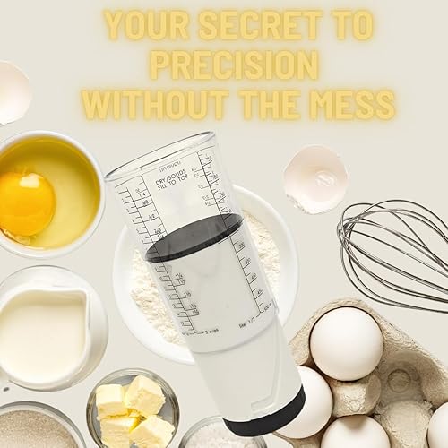 Miniatura 6 de Adjustable Measuring Cup and Spoon Minimalist Retractable Cup and Spoon Black and White 2 in 1 with teaspoon tablespoon cups and ounces measurements