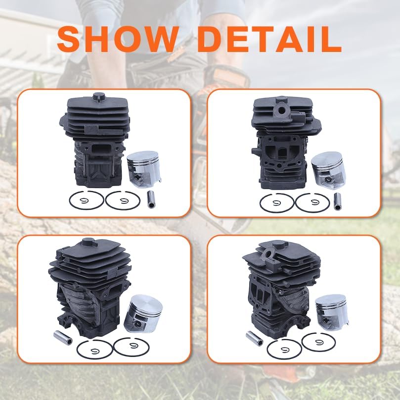 Miniatura 5 de 1143 020 1207, kit de cilindro de 1.732 in, para Stihl MS251 para pieza de motosierra