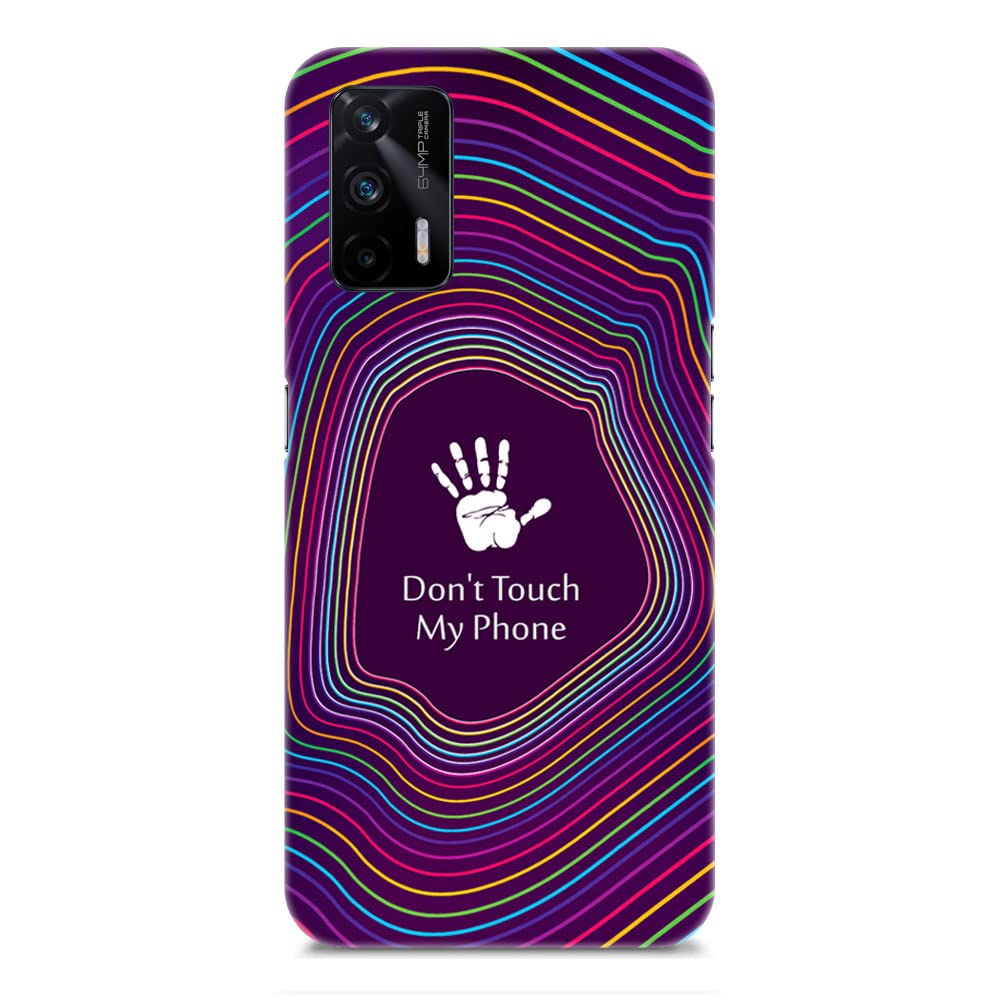 chiraiyaa Don?t Touch My Phone with Hand colurful Designer Printed Premium Back Cover Case for realme X7 Max