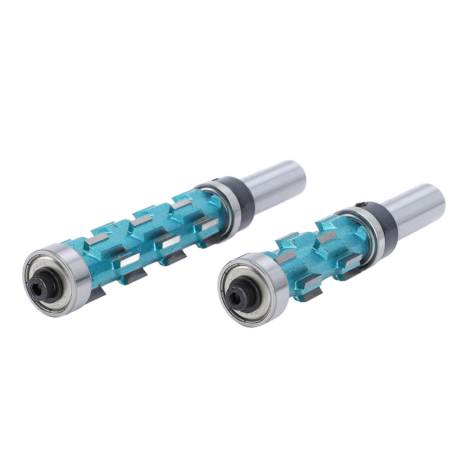 Jeanoko Trimm-Spiralfräser, Robustes, Multifunktionales Schneidwerkzeug für Holzarbeiter, CNC-Fräser für Bastler und Profis, Hartmetallmaterial, 2er-Pack für Trimmschablone