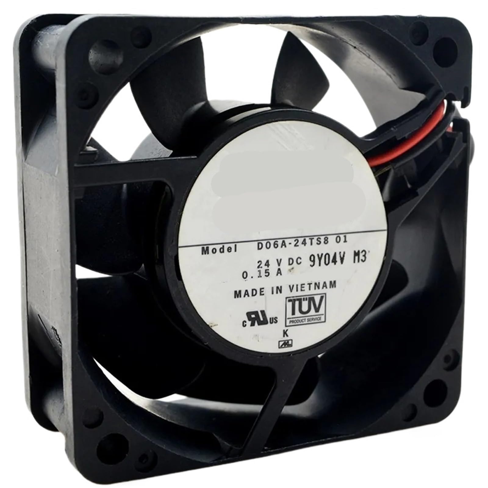 1 pz D06A-24TS8 01 24 V 0,15 A 60 mm 60 * 60 * 25 mm 6025 ventola di raffreddamento ultra silenziosa a doppio cuscinetto a sfera a 2 fili